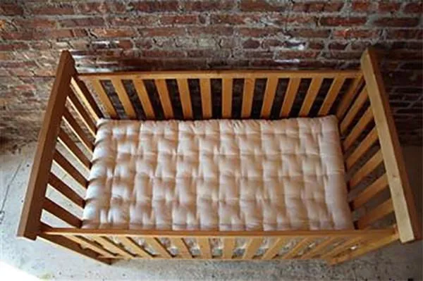 100% Natural Cotton and Wool Crib Mattress - No Chemical Flame Retardants