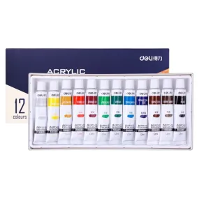 12-pcs Acrylic Color Tube Set