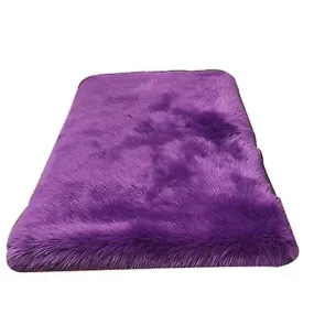 120cm purple Plush round bedroom carpet round cushion AZ1905