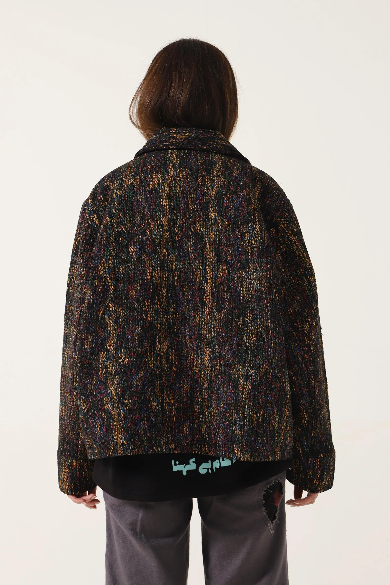 ABSTRACT BLOCK PRINT COACH JACKET