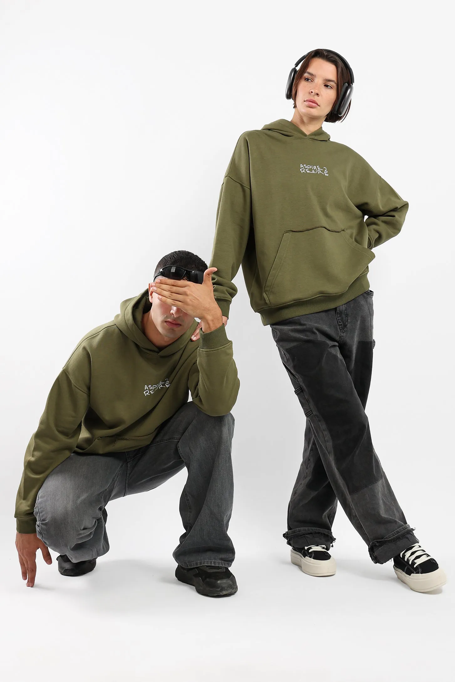 ASPIRE 2 RETIRE HOODIE - KHAKI