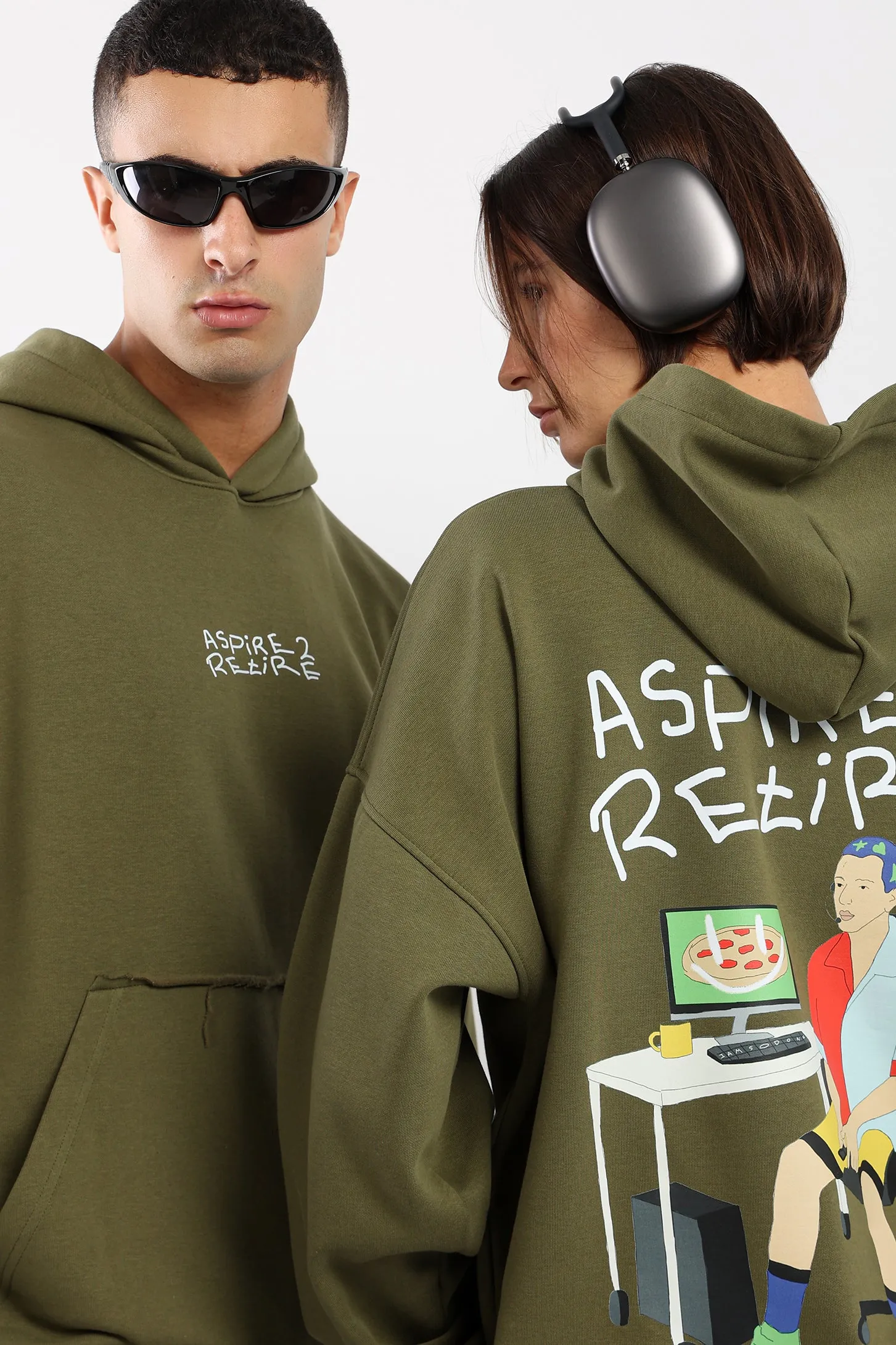 ASPIRE 2 RETIRE HOODIE - KHAKI