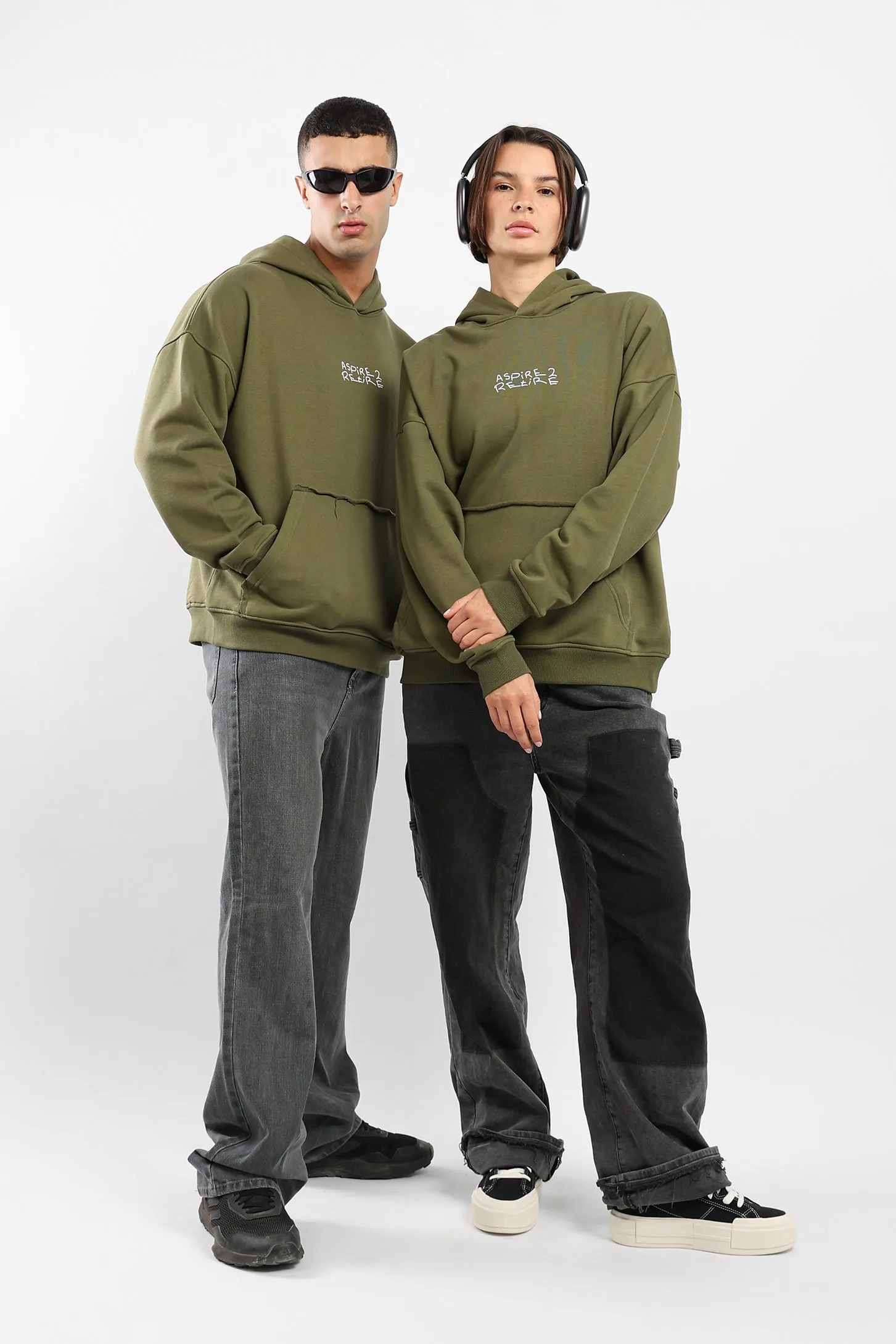 ASPIRE 2 RETIRE HOODIE - KHAKI