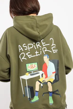 ASPIRE 2 RETIRE HOODIE - KHAKI