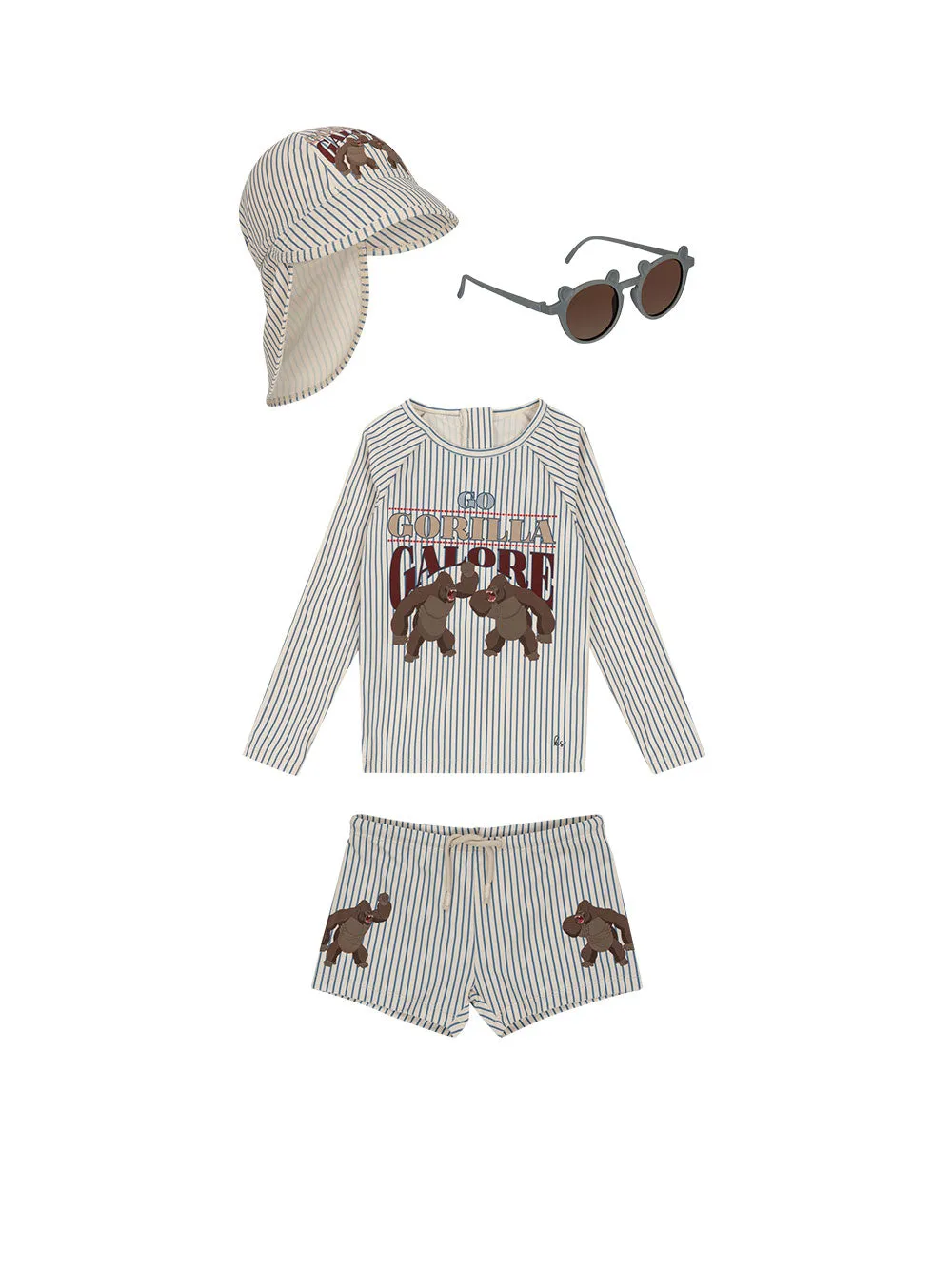 Aster Stripe Blue Swim Blouse