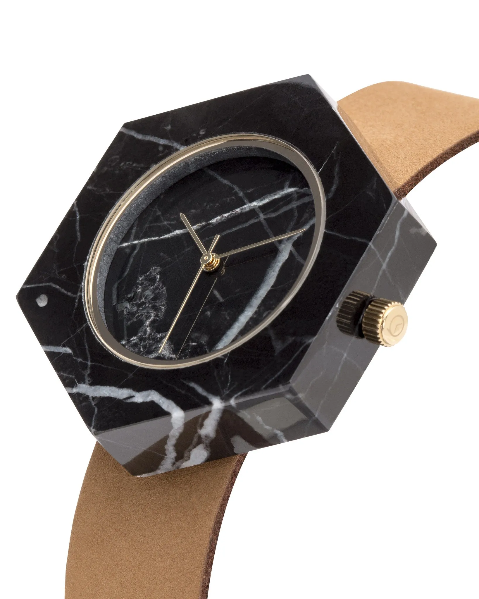 Black Marble Hex Mason Watch ****STRAP ONLY****