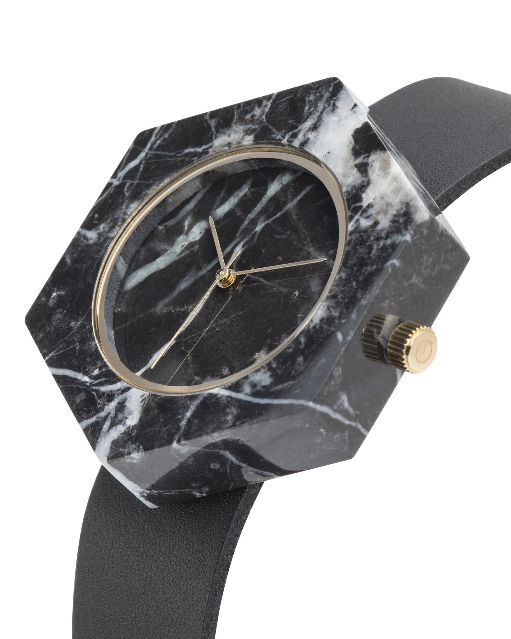 Black Marble Hex Mason Watch ****STRAP ONLY****