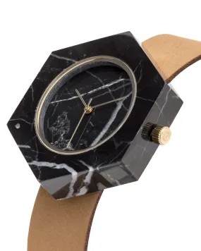Black Marble Hex Mason Watch ****STRAP ONLY****