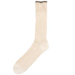 Boucle Nep Trim Crew - Off White