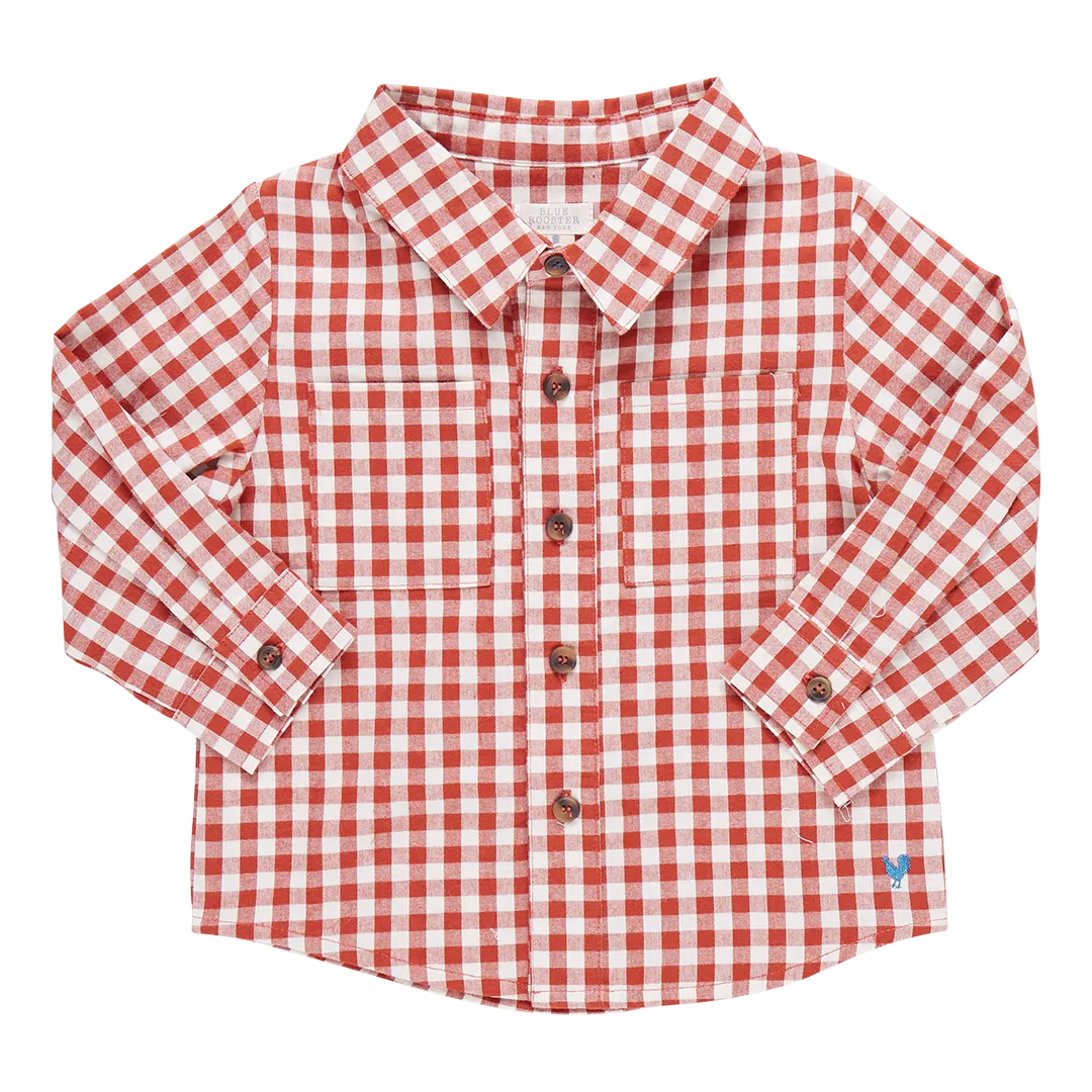 Boys Jack Shirt - Pony Gingham