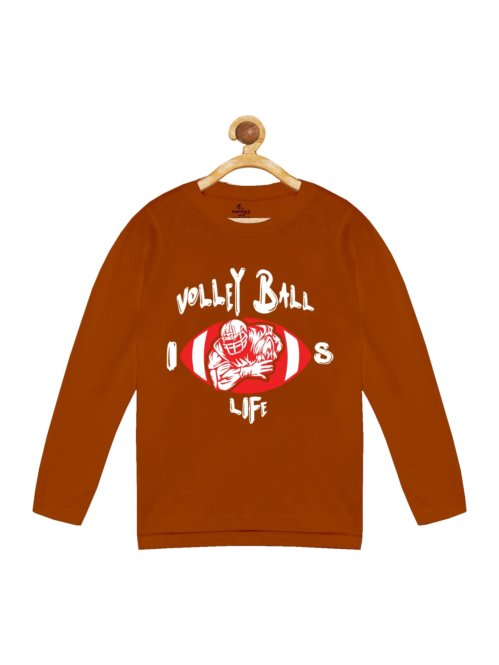 Boy's Printed Full Sleeve Round Neck Tee & Solid Track Pant Set