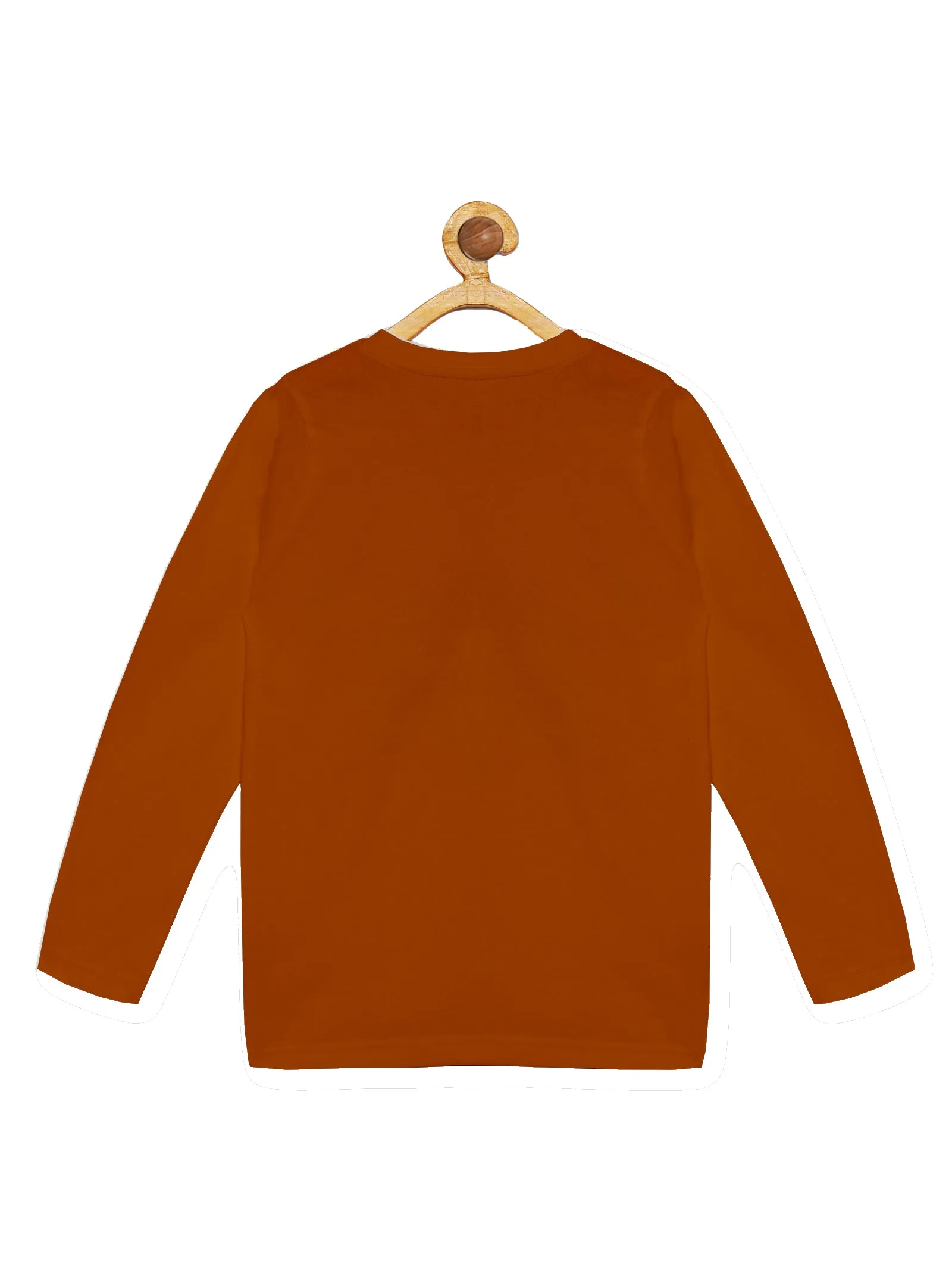 Boy's Printed Full Sleeve Round Neck Tee & Solid Track Pant Set