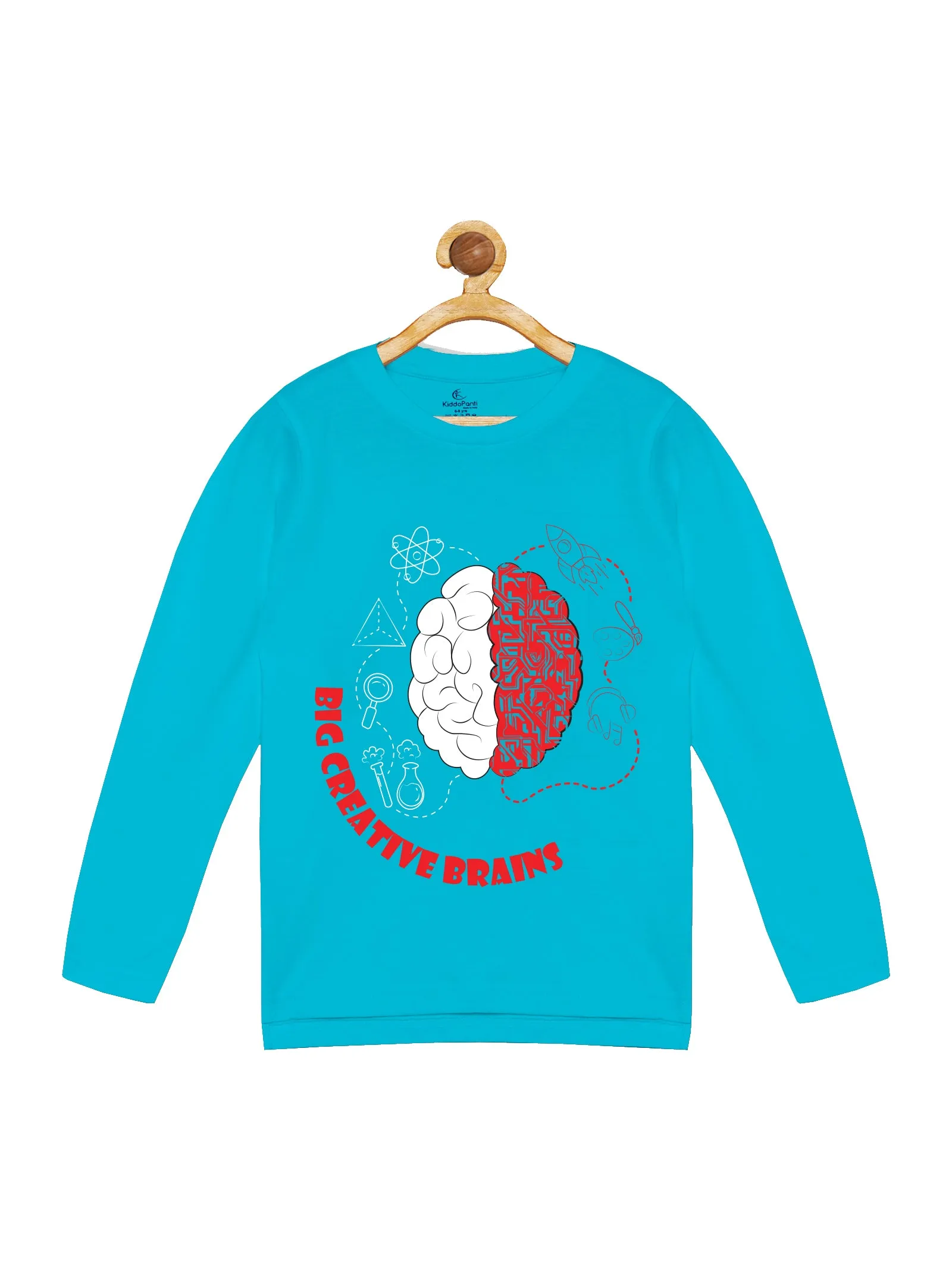 Boy's Printed Full Sleeve Round Neck Tee & Solid Track Pant Set