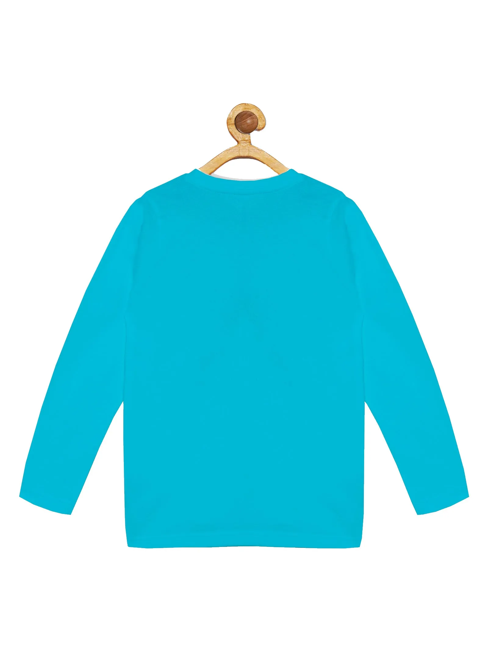 Boy's Printed Full Sleeve Round Neck Tee & Solid Track Pant Set