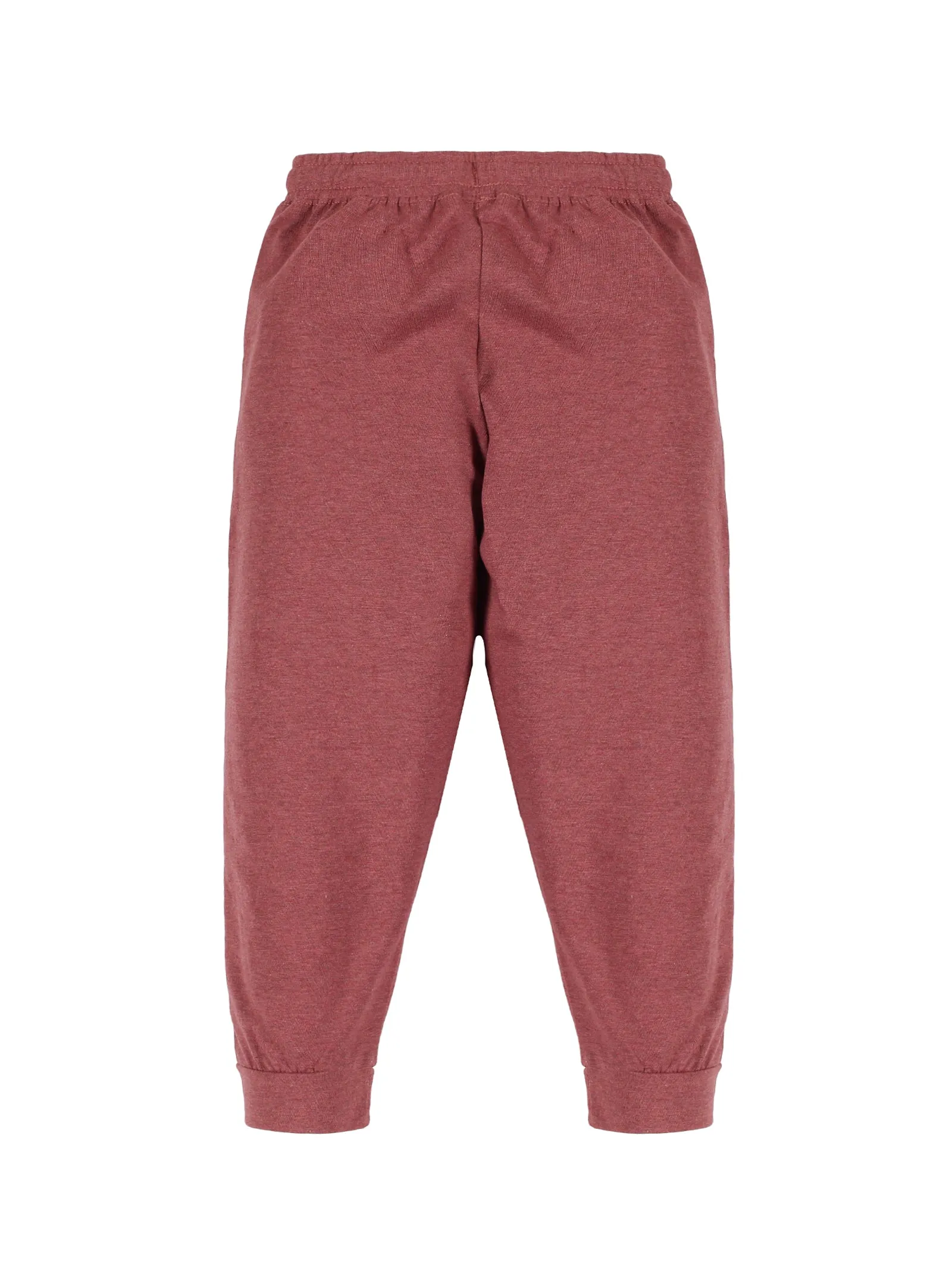 Boy's Printed Full Sleeve Round Neck Tee & Solid Track Pant Set