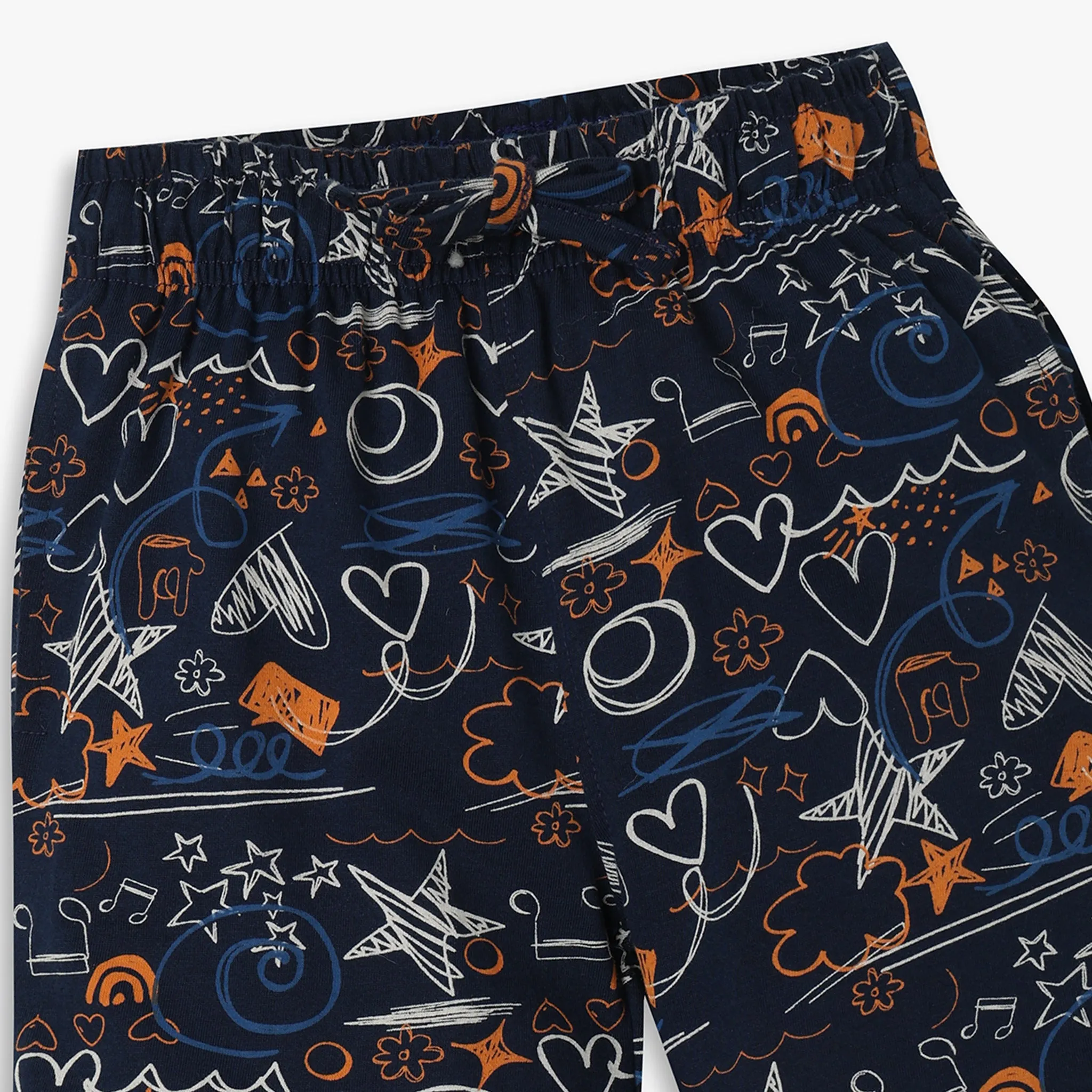 Boys Regular Fit Printed T-Shirt with Pyjama Sleepwear Set
