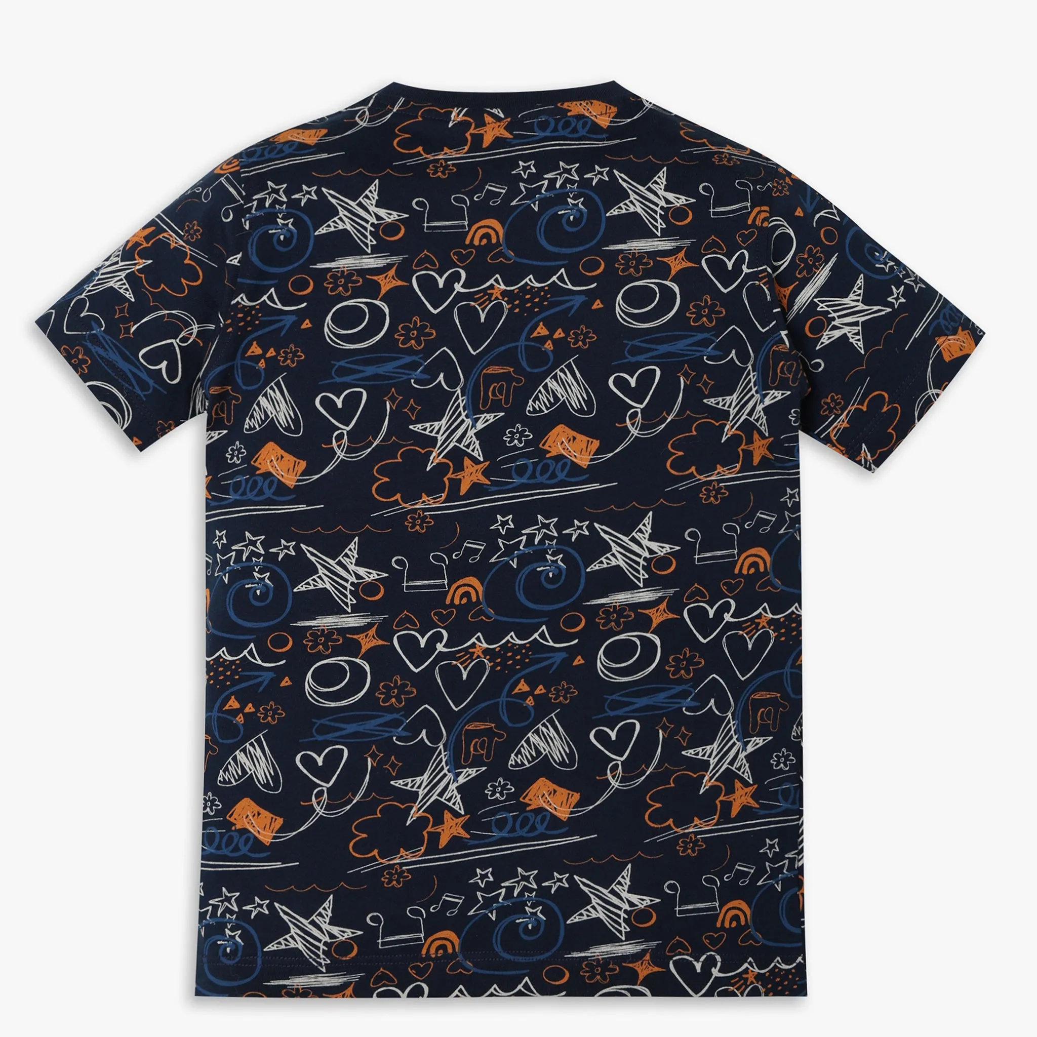 Boys Regular Fit Printed T-Shirt with Pyjama Sleepwear Set