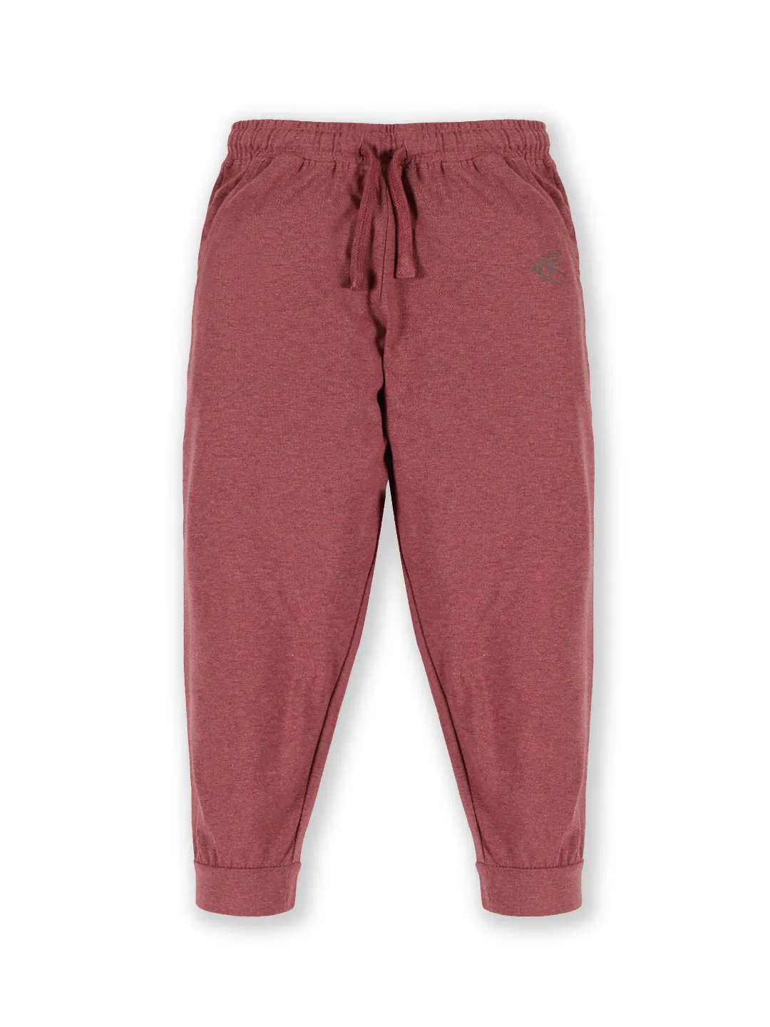 Boys Shoulder Panel Chest Print Tee & Solid Track Pant