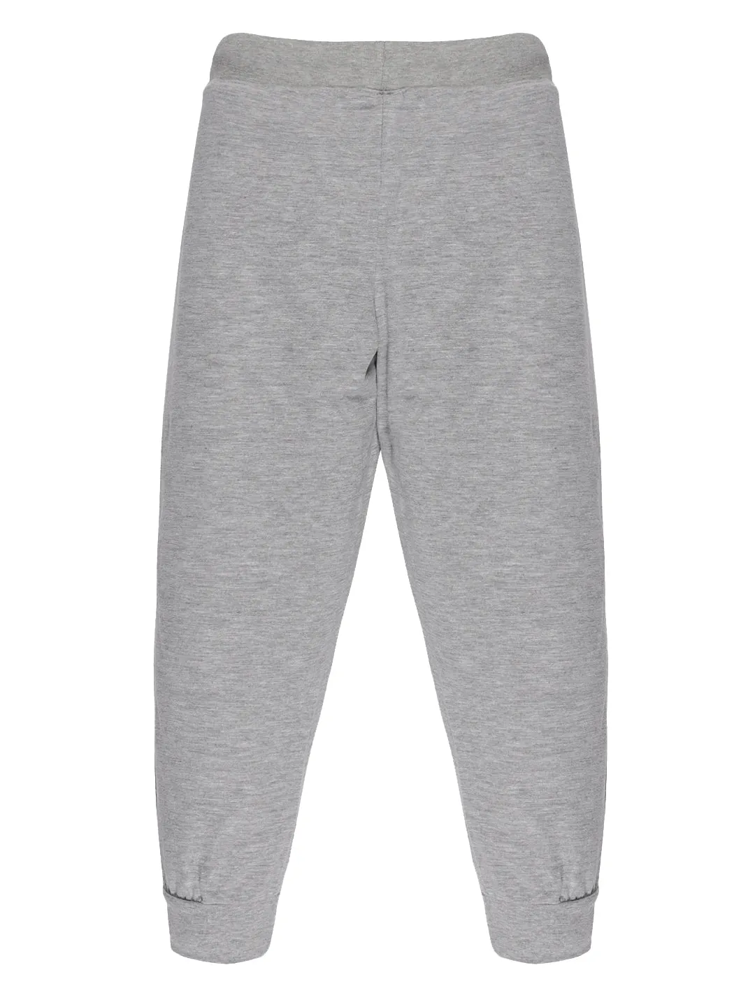 Boys Shoulder Panel Chest Print Tee & Solid Track Pant