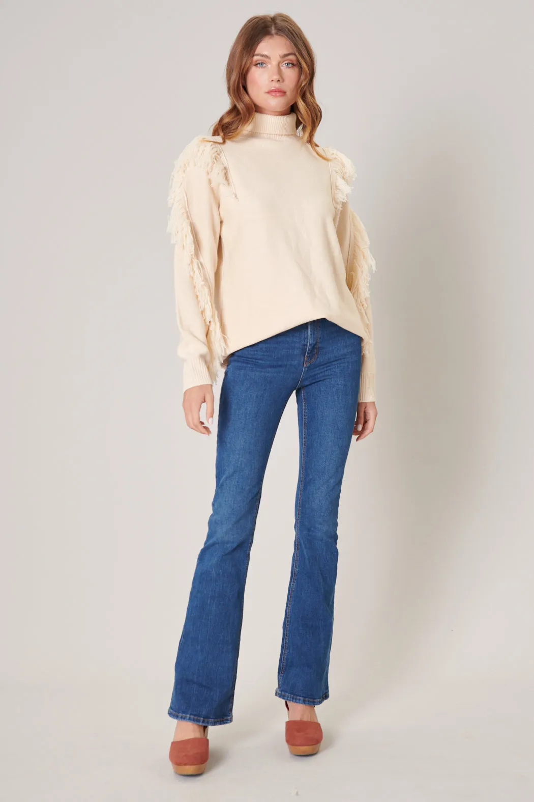 Break It Off Turtleneck Fringe Sweater