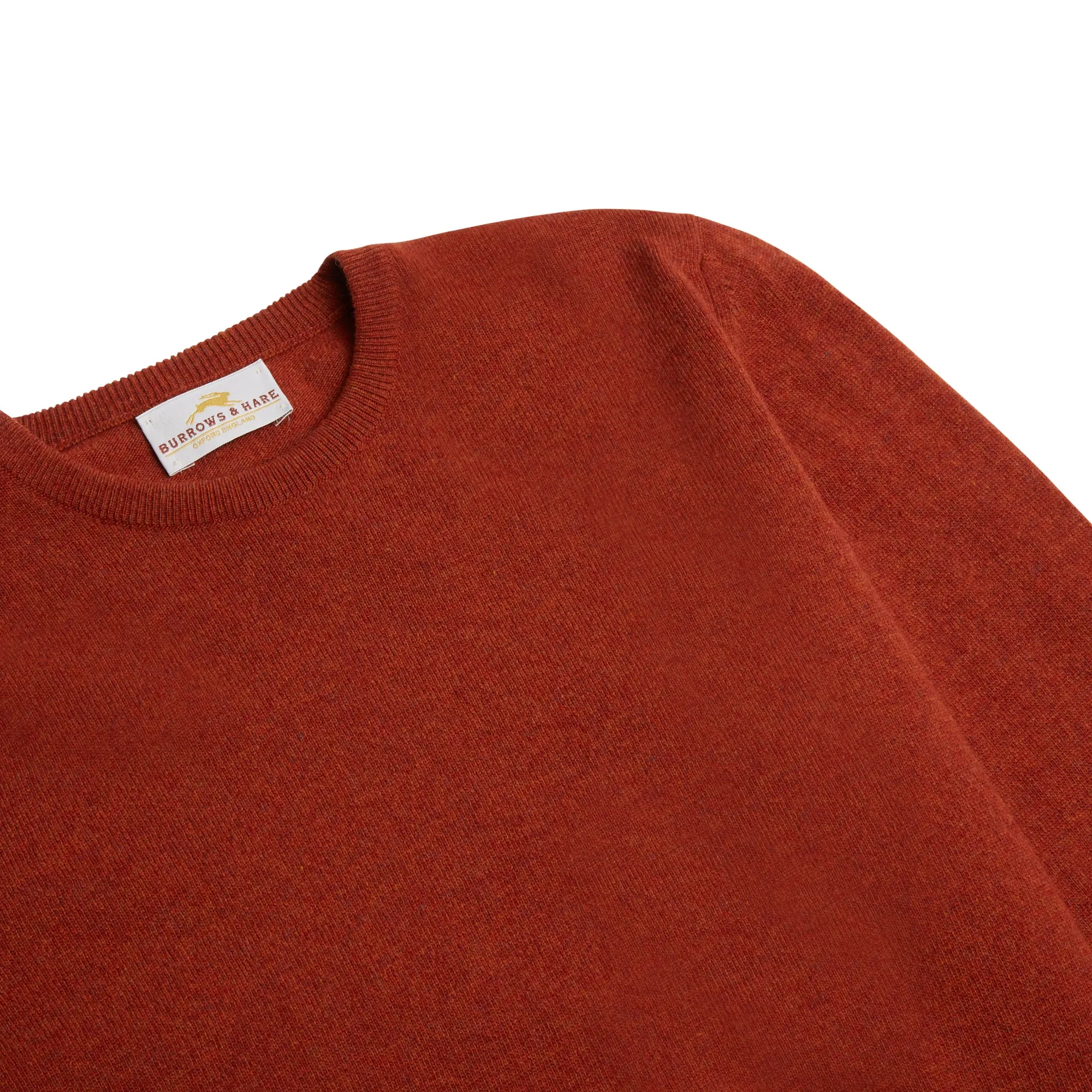 Burrows & Hare Scottish Lambs Wool Crew Neck Jumper - Tiger