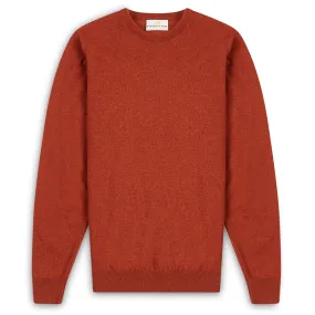 Burrows & Hare Scottish Lambs Wool Crew Neck Jumper - Tiger