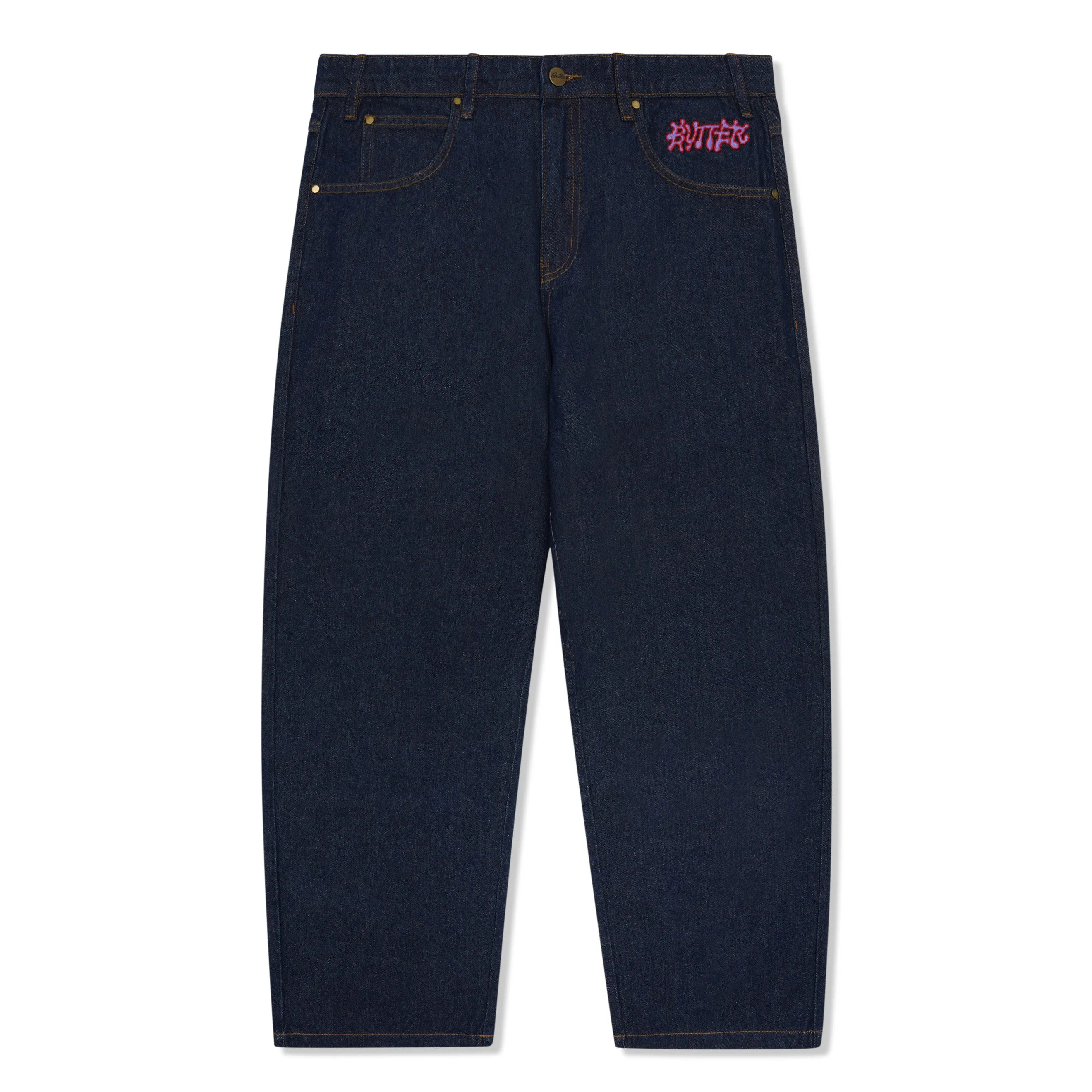 Butter Goods Ink Baggy Denim Jeans Raw Indigo
