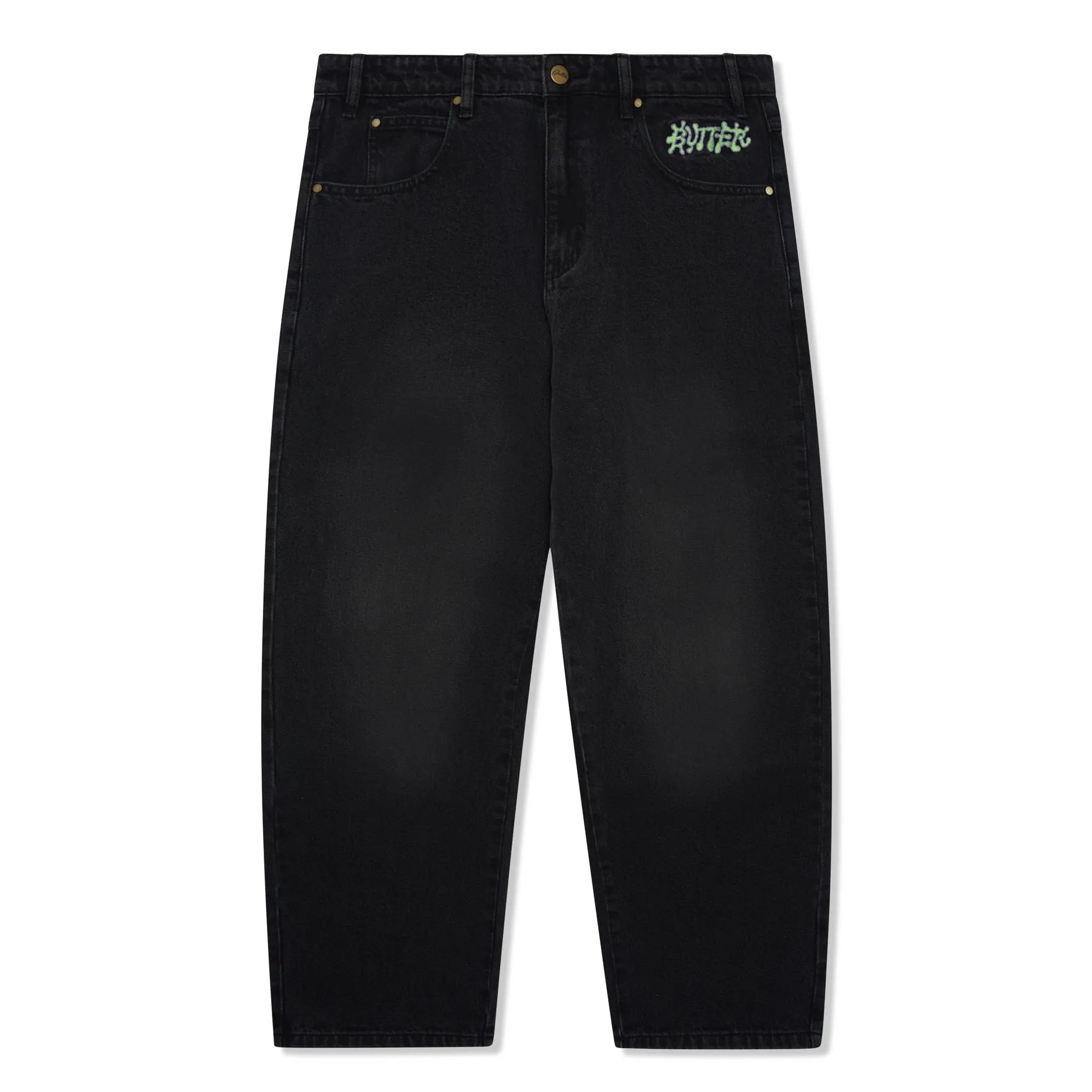 Butter Goods Ink Baggy Denim Jeans Worn Black