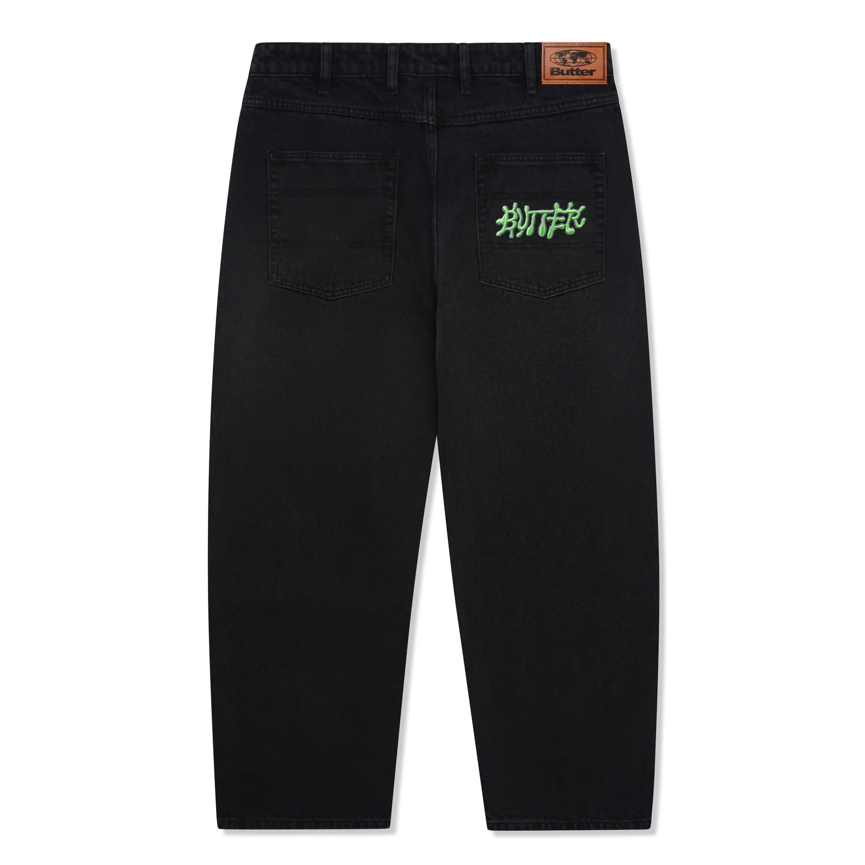 Butter Goods Ink Baggy Denim Jeans Worn Black