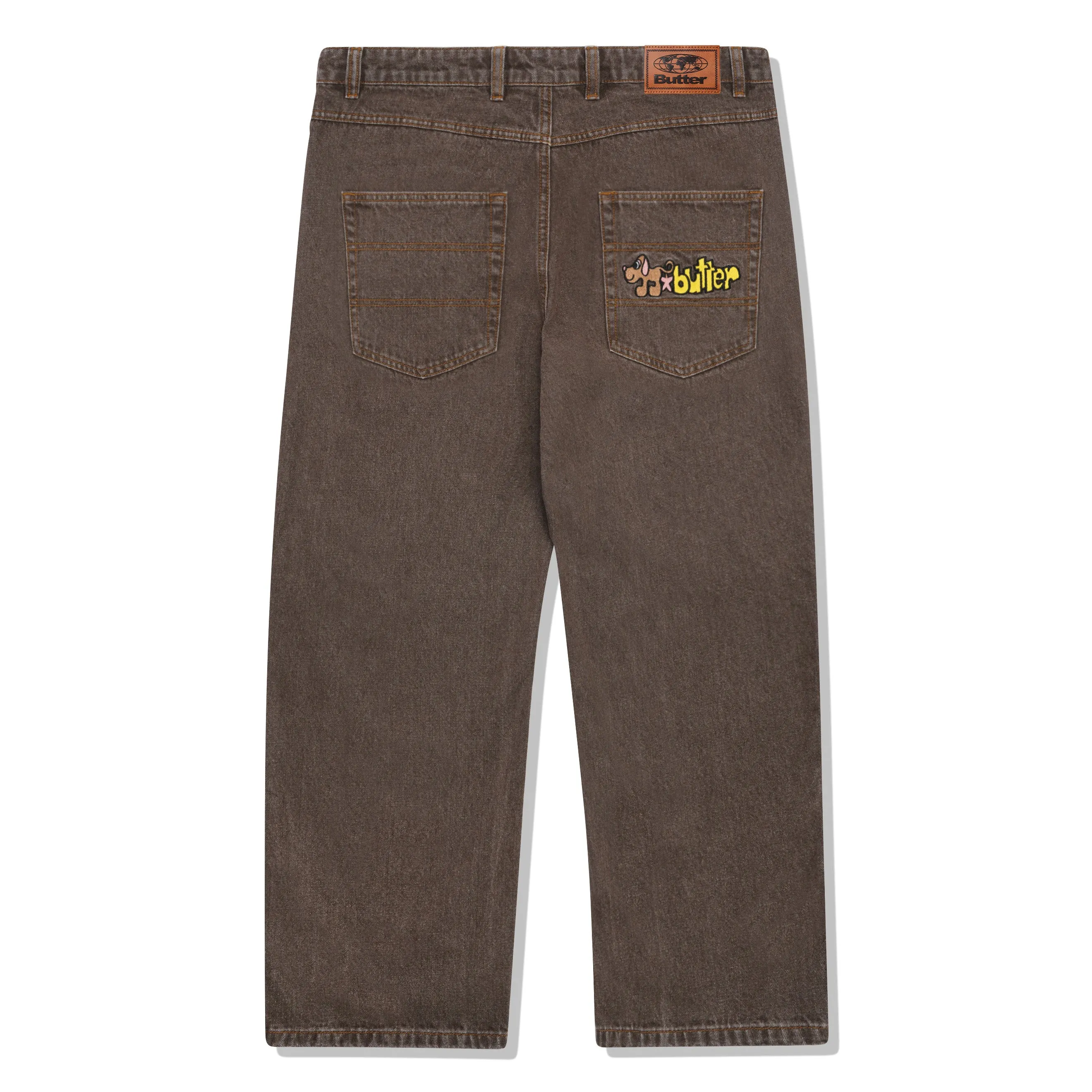 Butter Goods Pooch Relaxed Denim Jeans Washed Brown