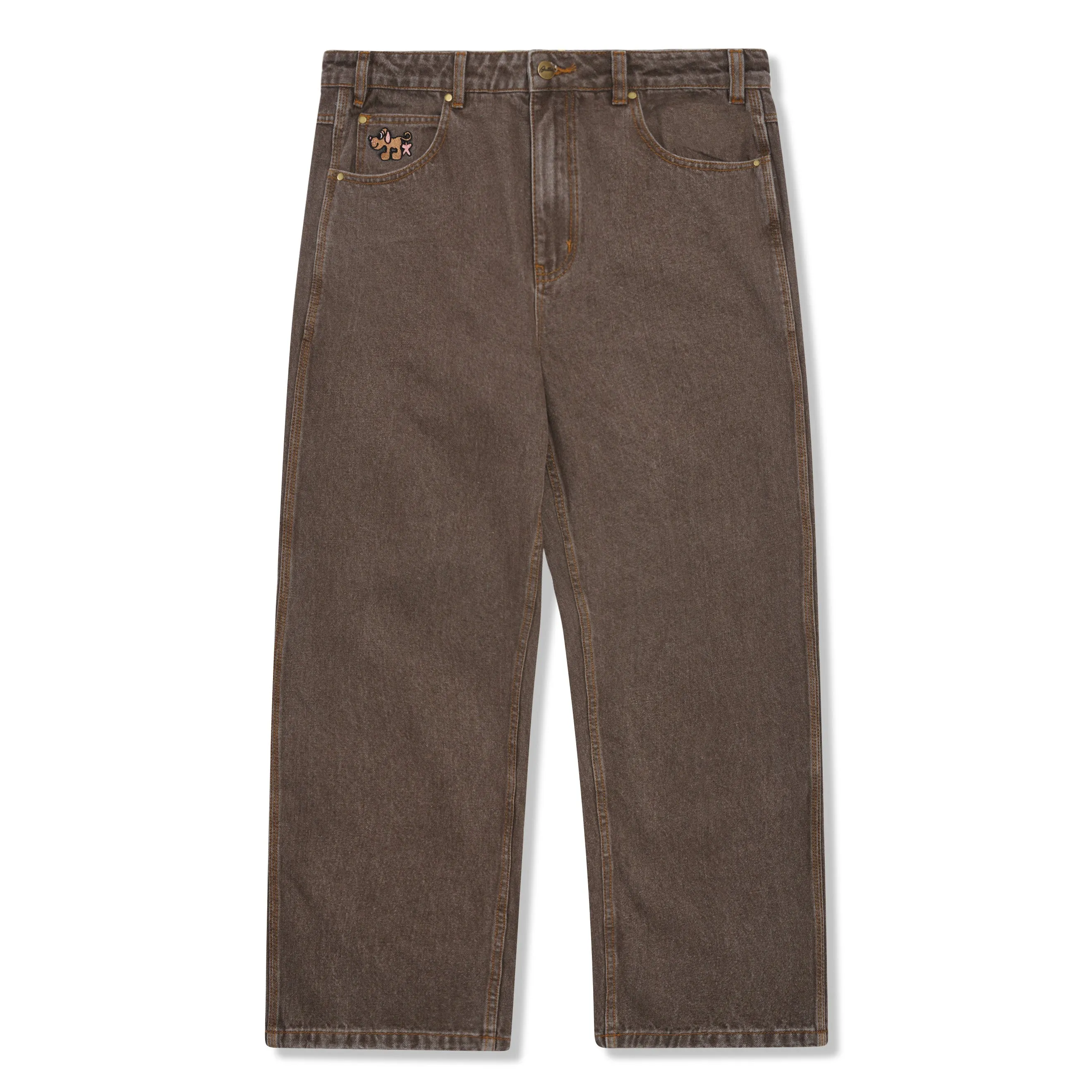 Butter Goods Pooch Relaxed Denim Jeans Washed Brown