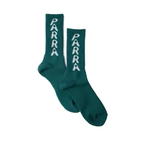 By Parra Hole Logo Crew Socks Castleton Green