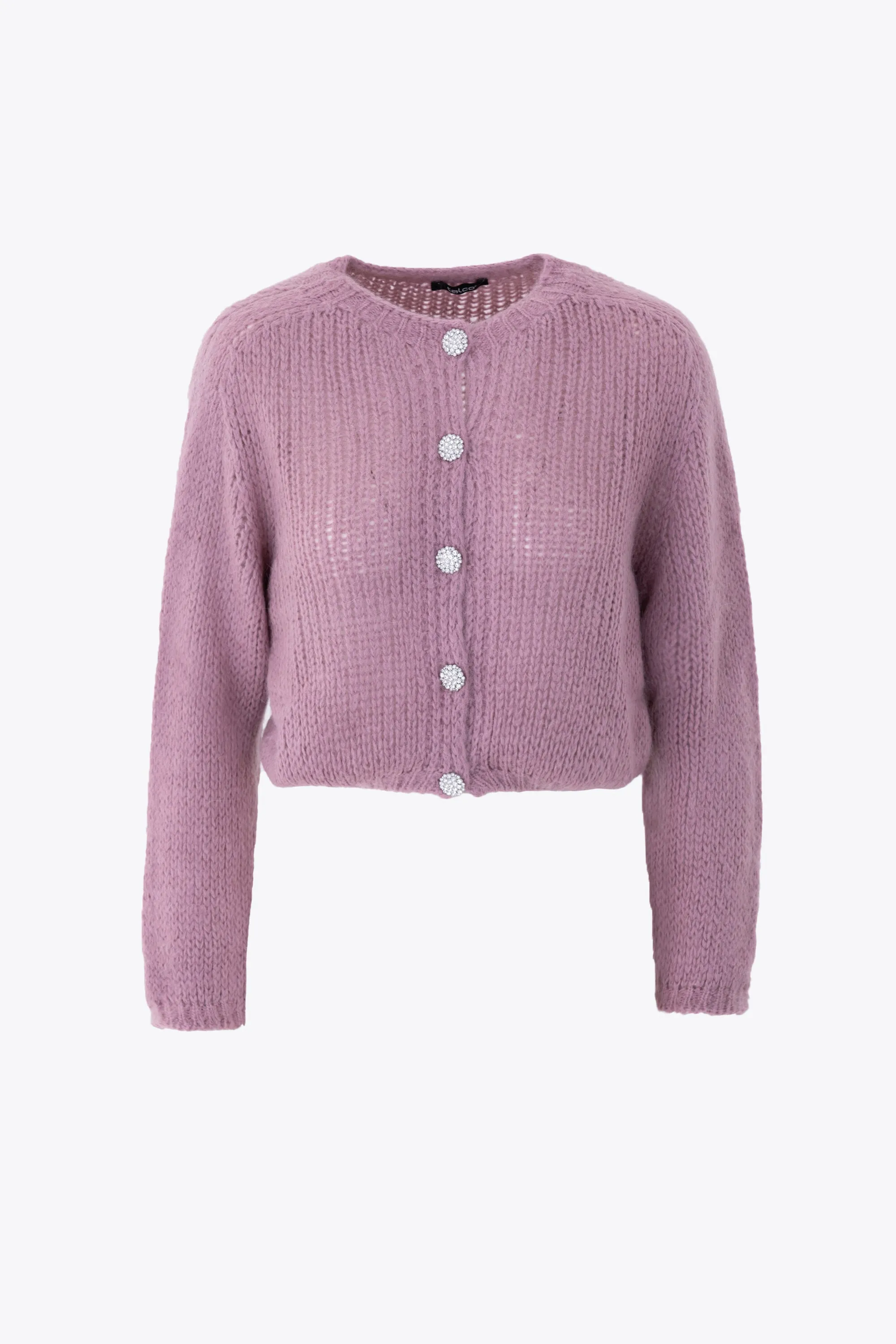Cardigan con bottoni gioiello in mohair - FW25