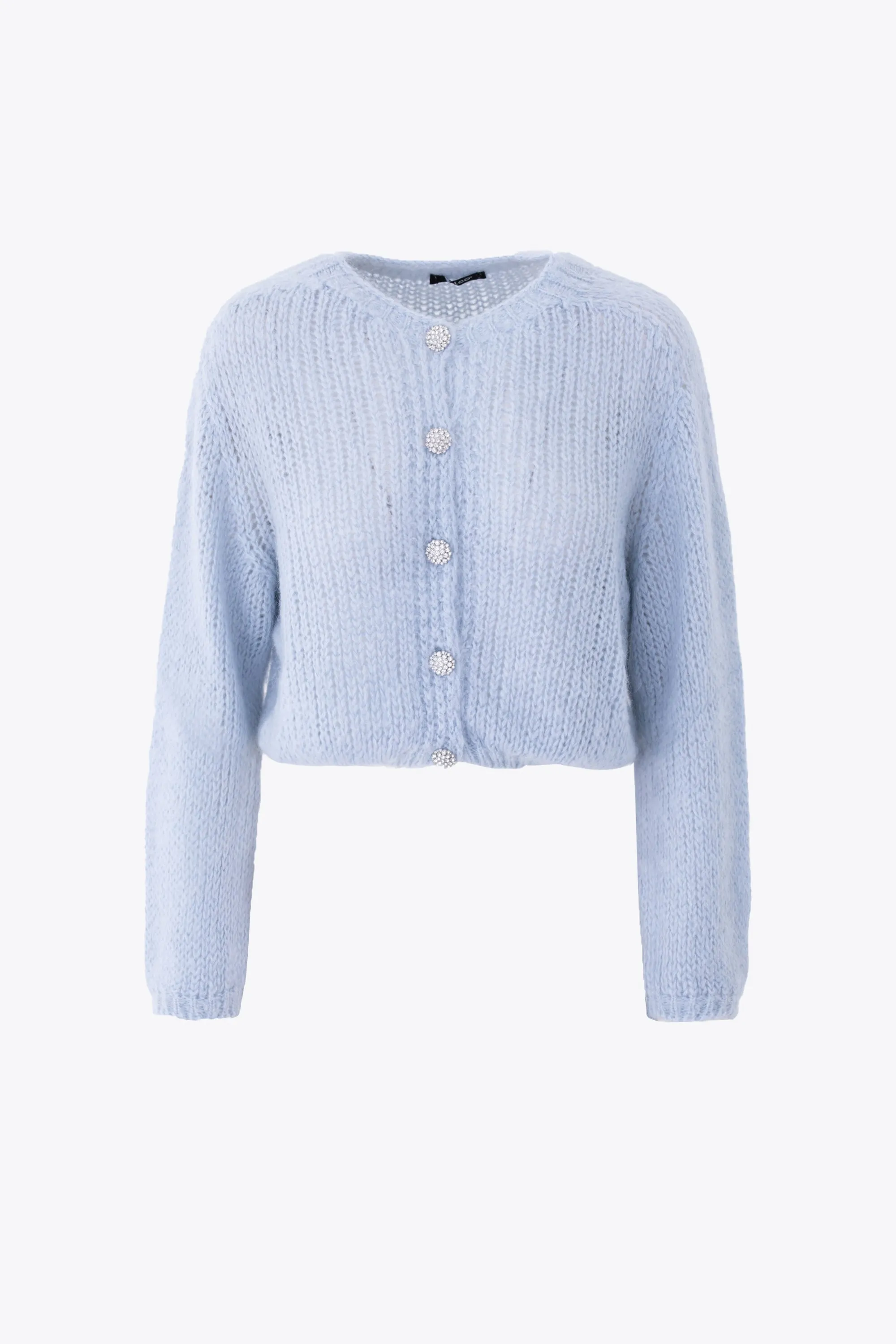 Cardigan con bottoni gioiello in mohair - FW25
