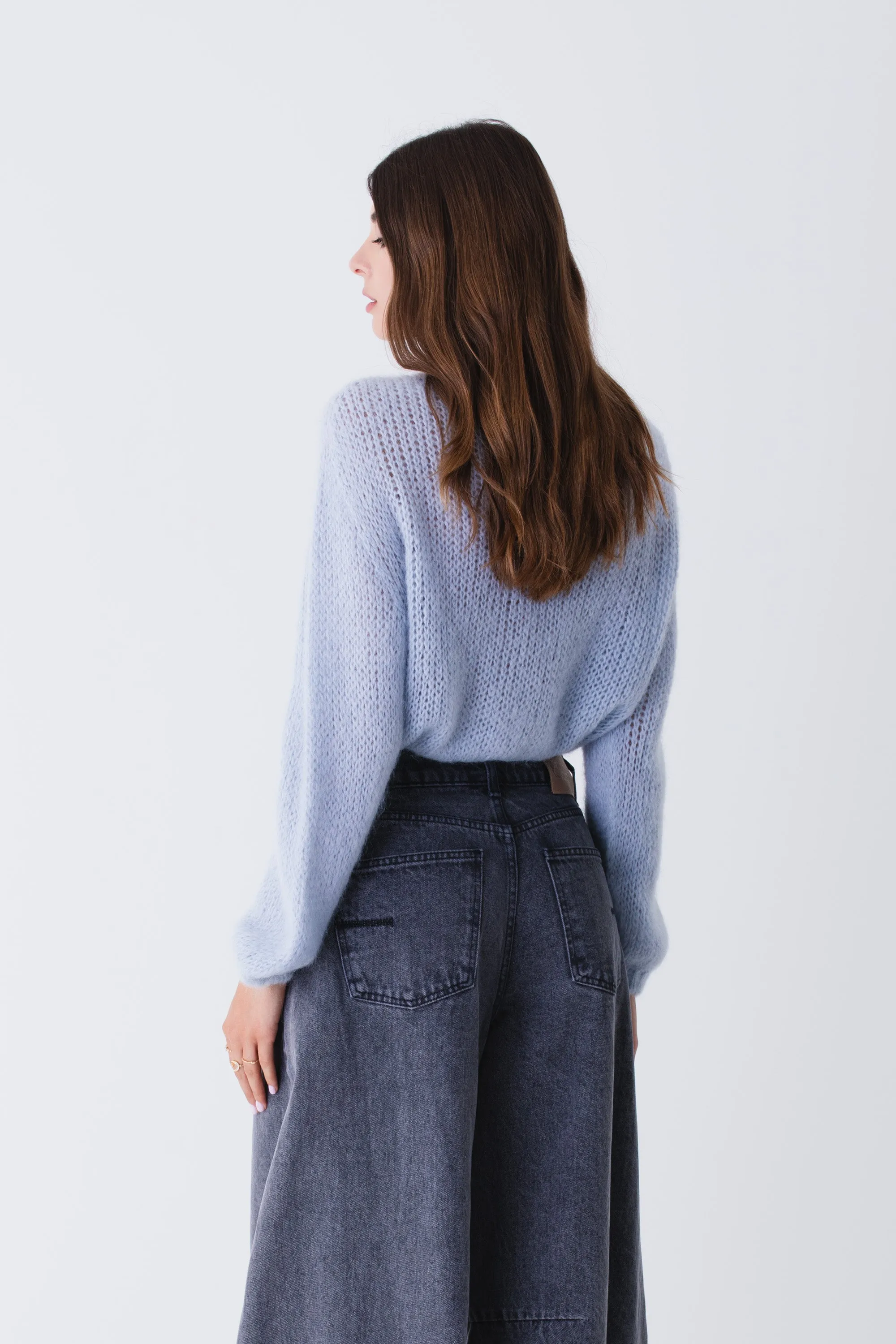 Cardigan con bottoni gioiello in mohair - FW25
