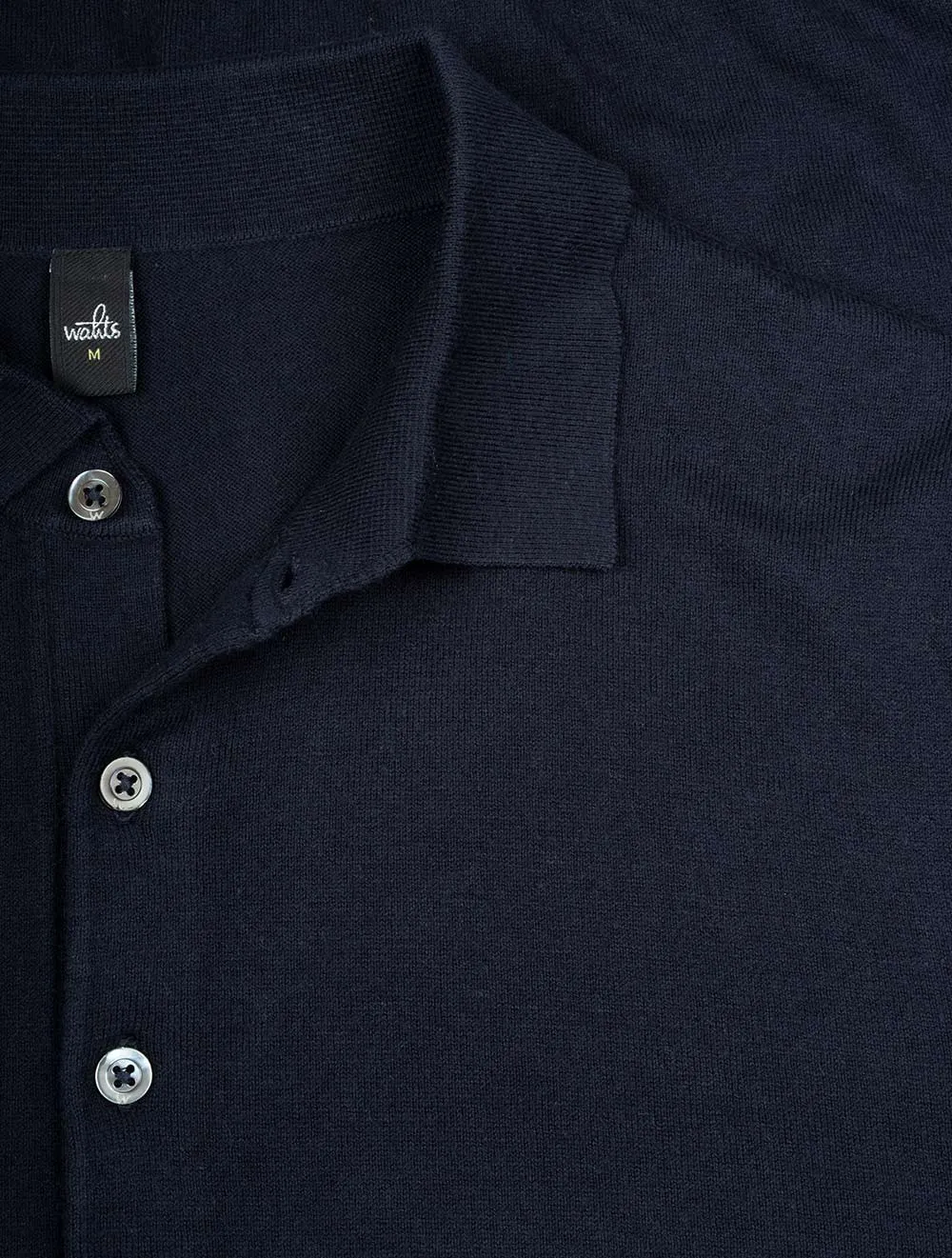 Cashmere Blend Polo Navy Blue