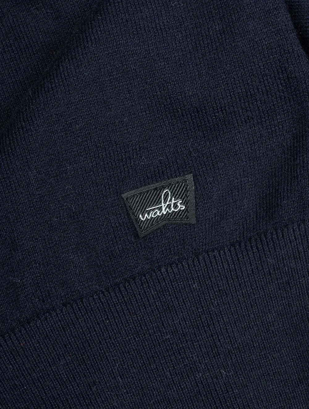 Cashmere Blend Polo Navy Blue