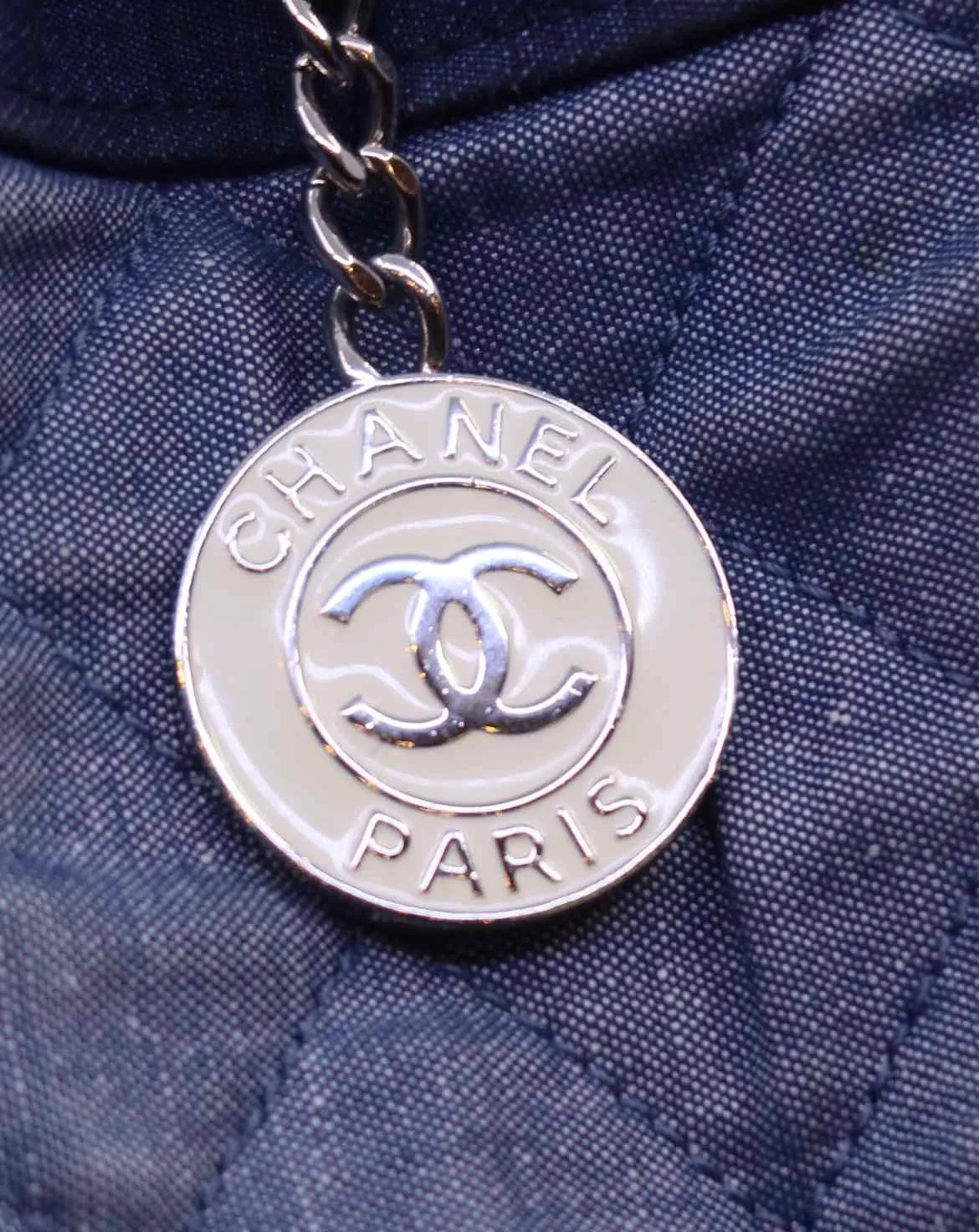 CHANEL Blue Denim Handbag