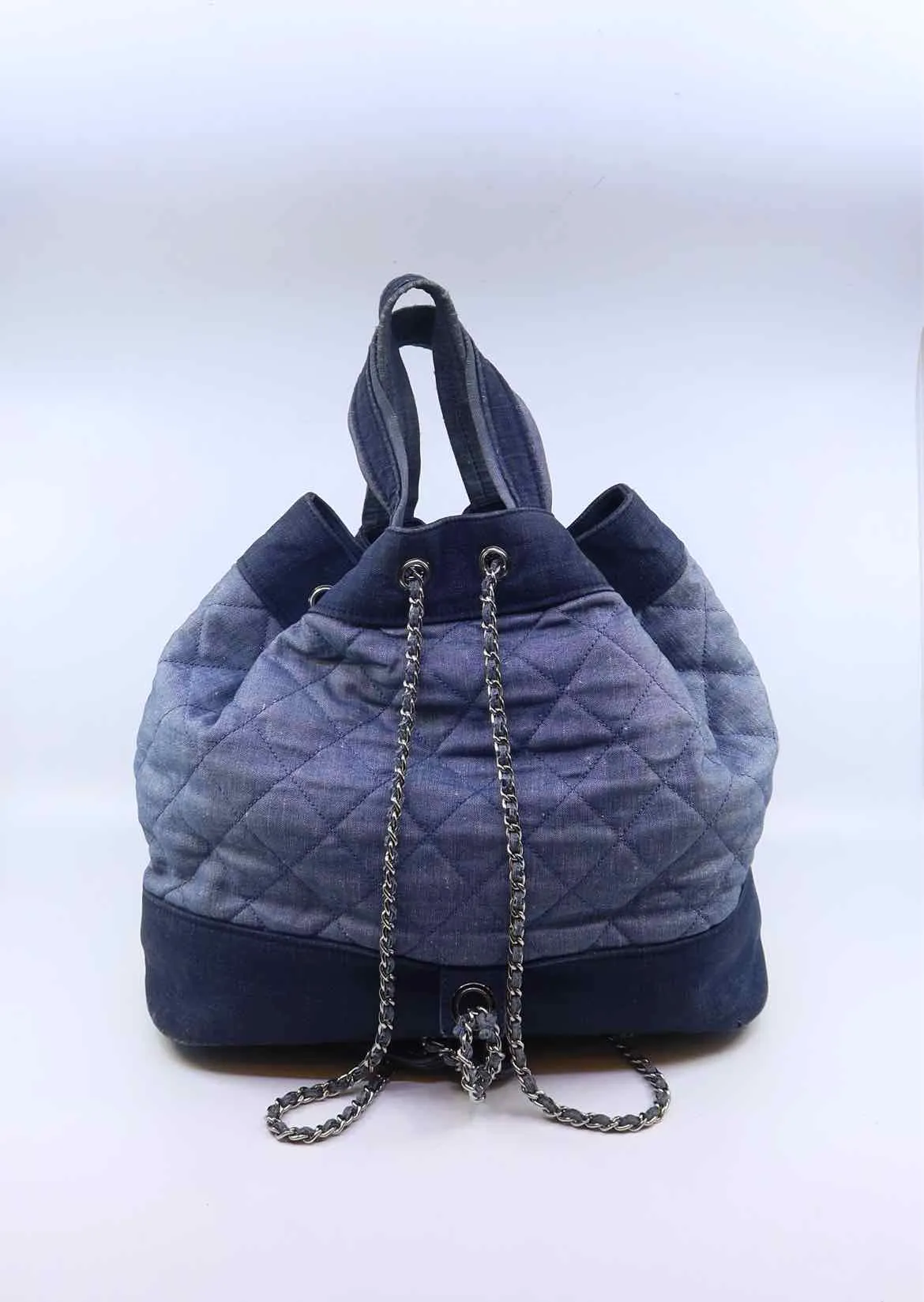 CHANEL Blue Denim Handbag