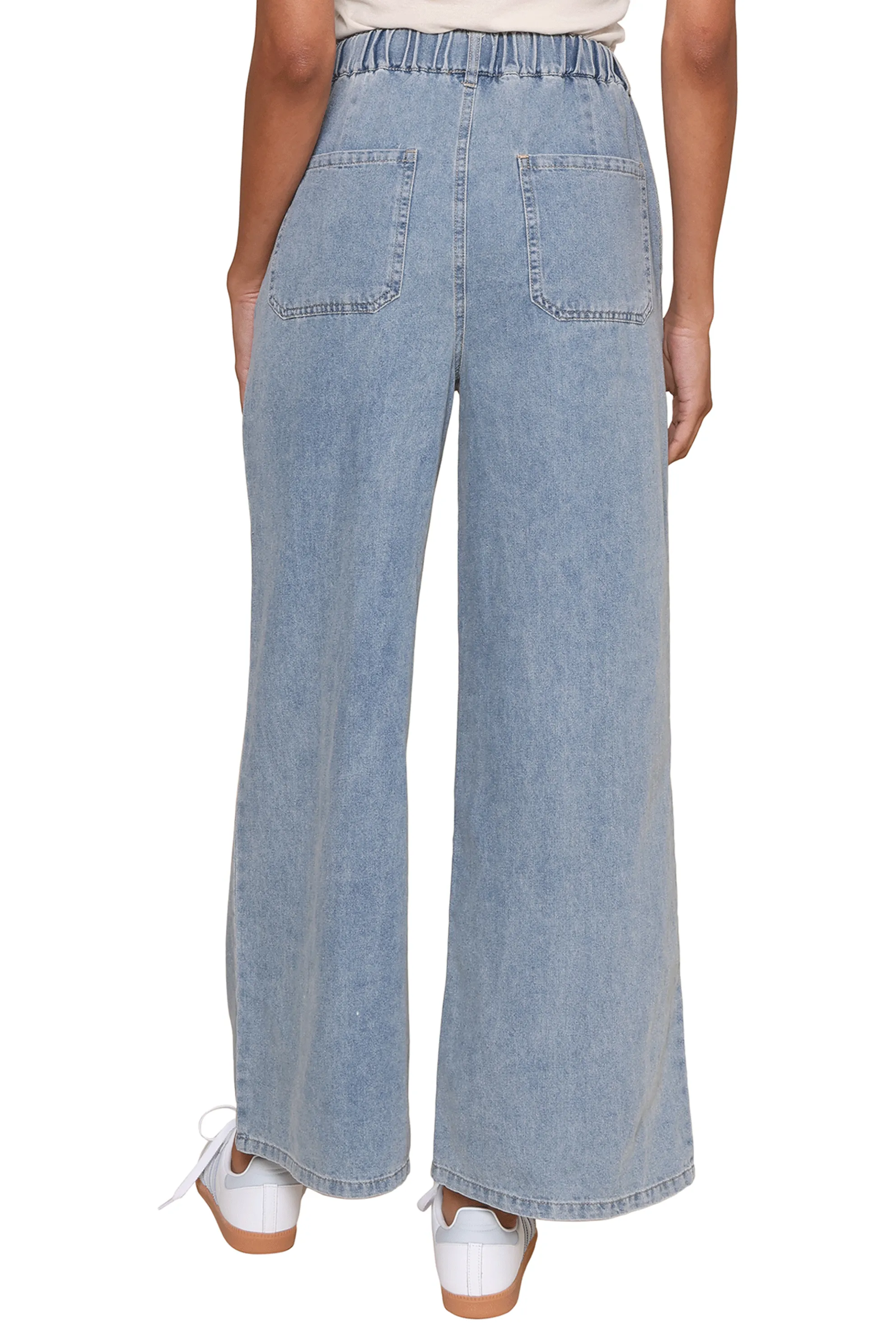 Chicago Light Wash Denim Wide Leg Pants