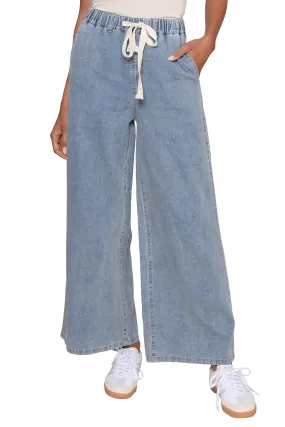 Chicago Light Wash Denim Wide Leg Pants