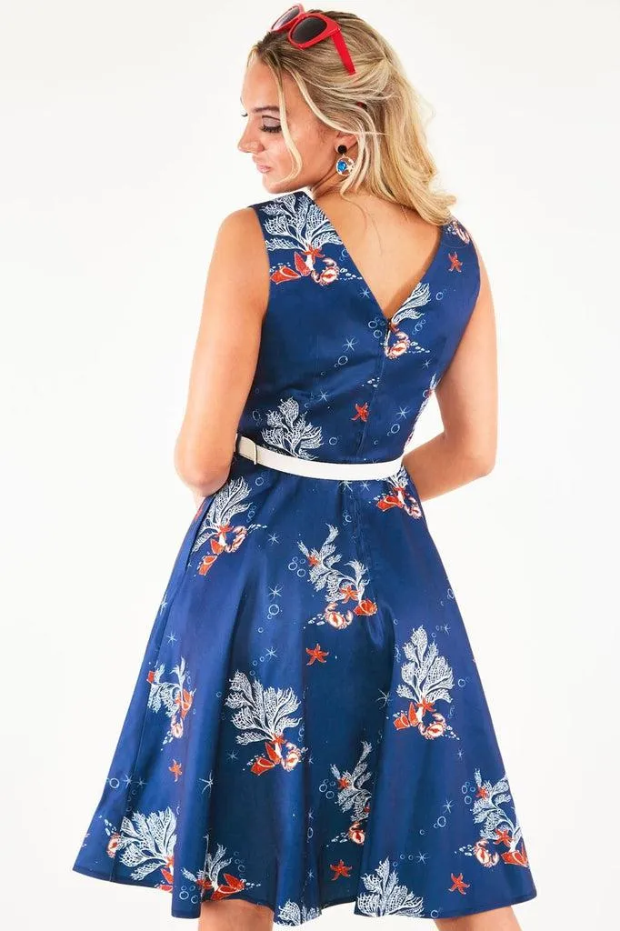 Colbie Dress In Coral Print