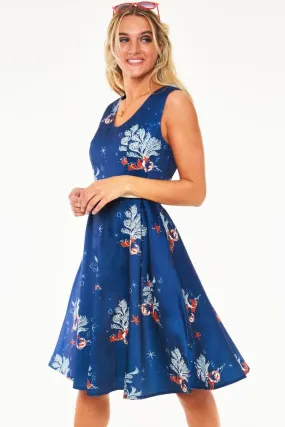 Colbie Dress In Coral Print