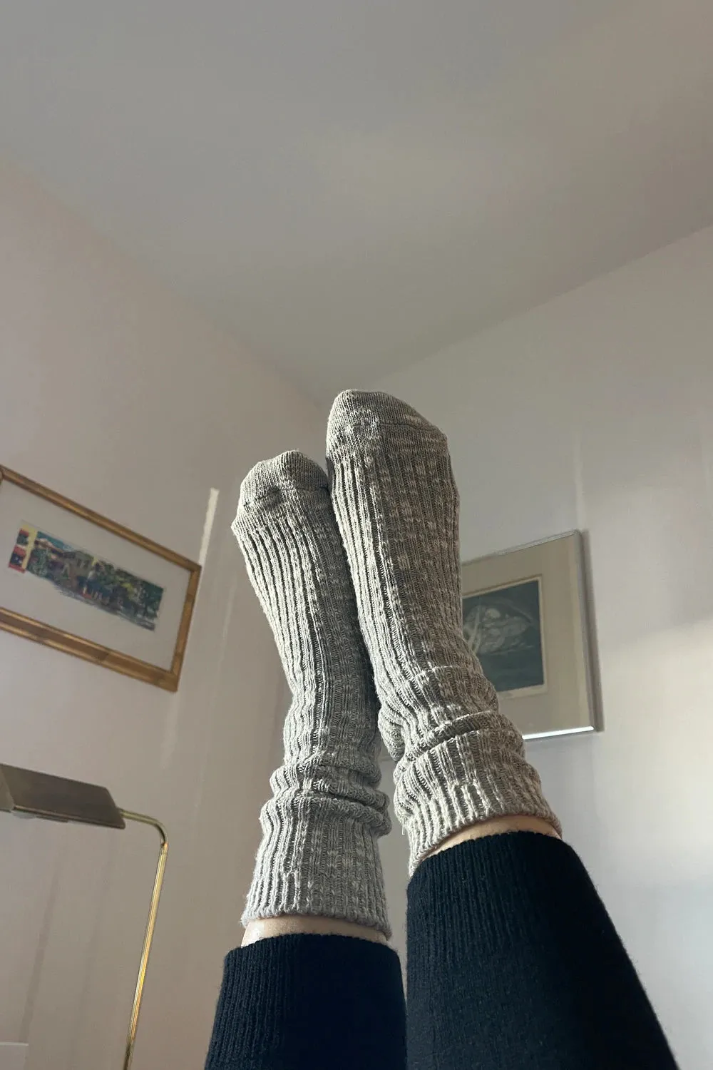 Cottage Socks - Heather Grey