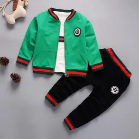 Cotton 3pcs outfits children's sports suit kids tracksuit outfits bebe boys clothes