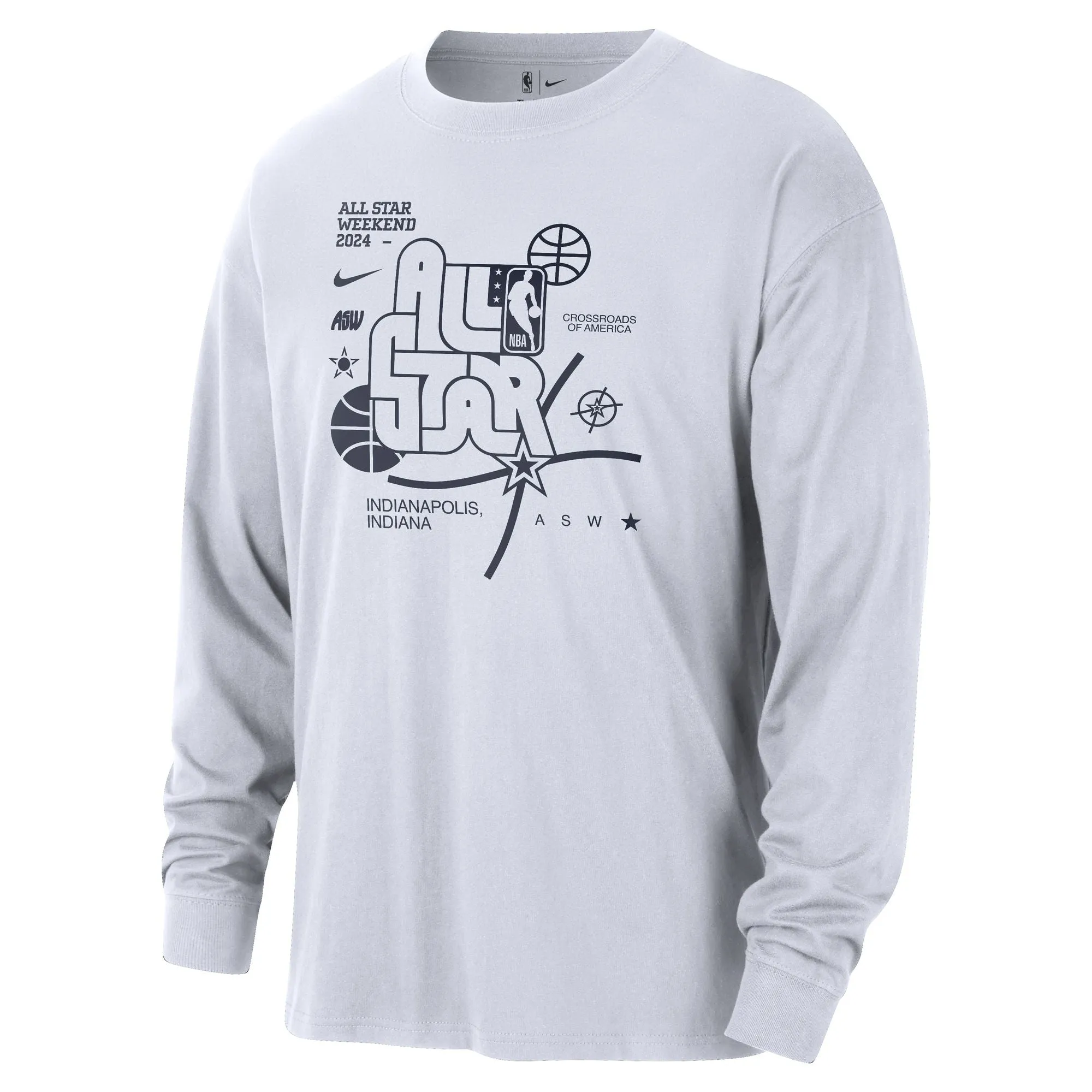 DALLAS MAVERICKS 2024 NBA ALL-STAR WEEKEND MEN'S NIKE MAX90 LONG-SLEEVE TEE