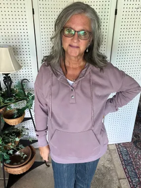 Dropped Shoulder Long Sleeve Hoodie with Pocket - 9 colors