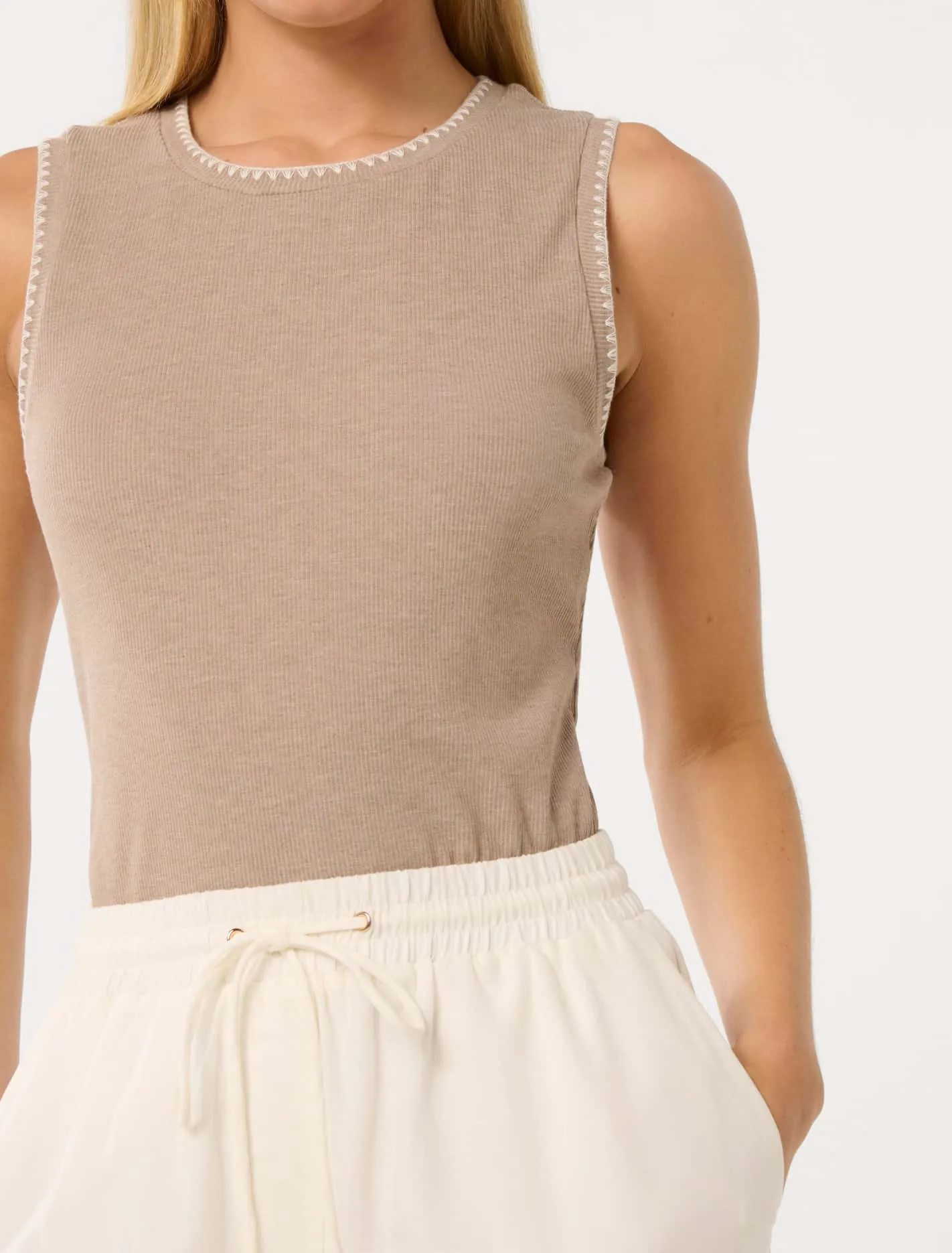 Eliana Stitch Detail Tank Top