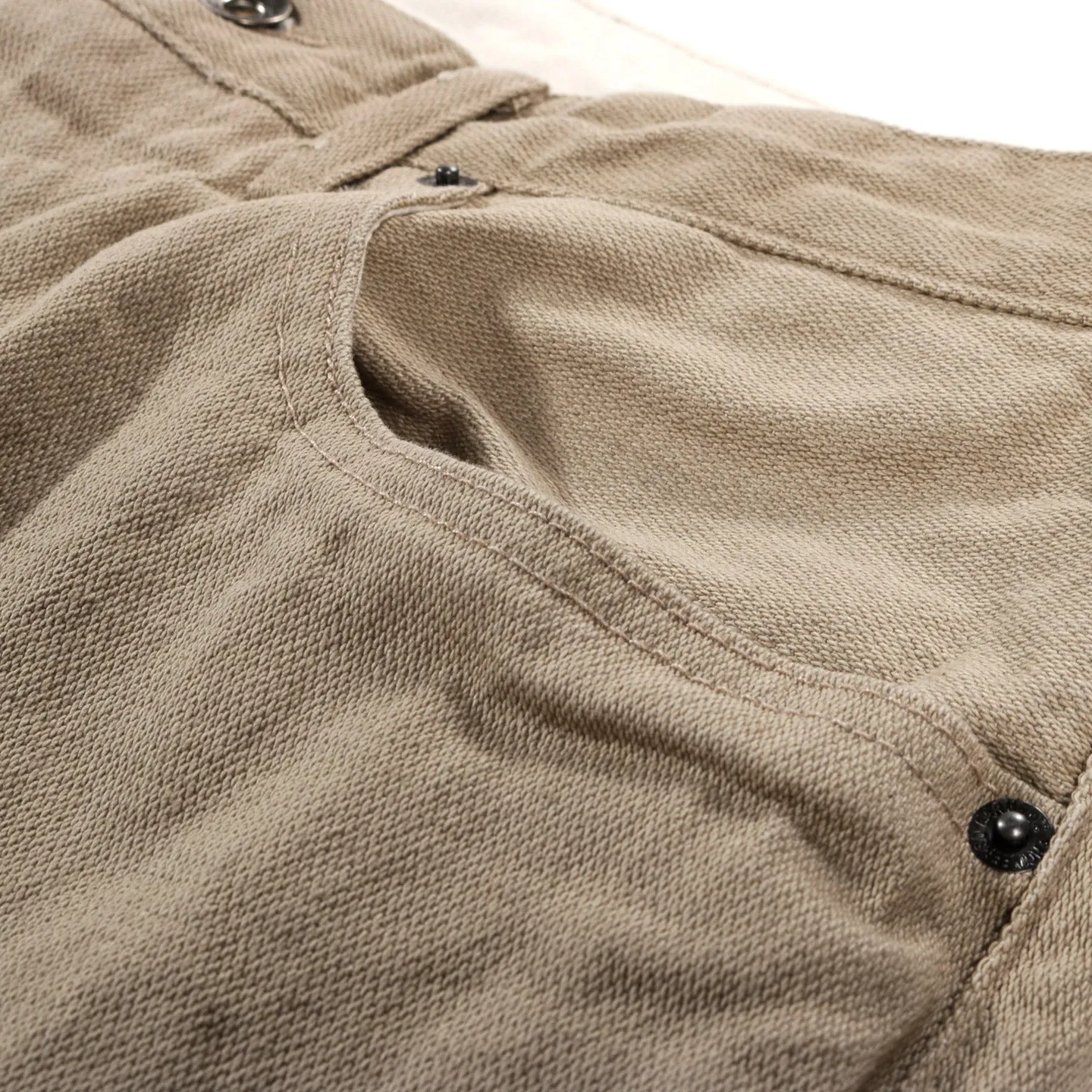 ENGINEERED GARMENTS RF JEANS KHAKI 13OZ BROKEN DENIM