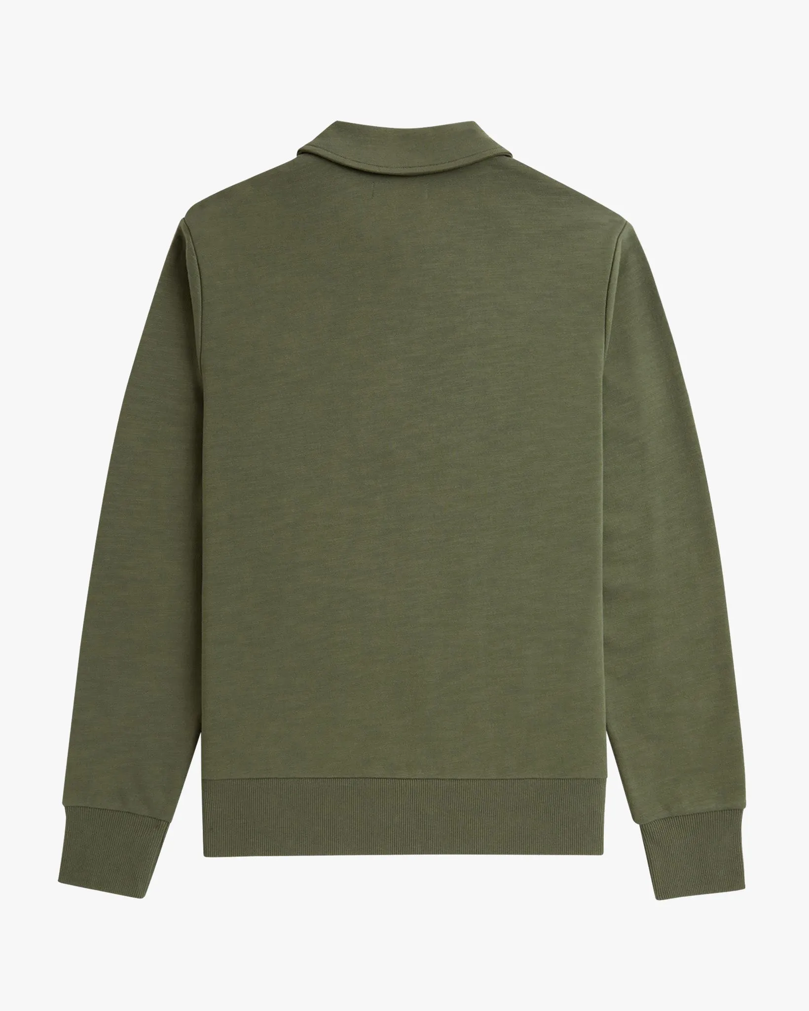 Fred Perry Zip Neck Collar Sweatshirt - Laurel Wreath Green